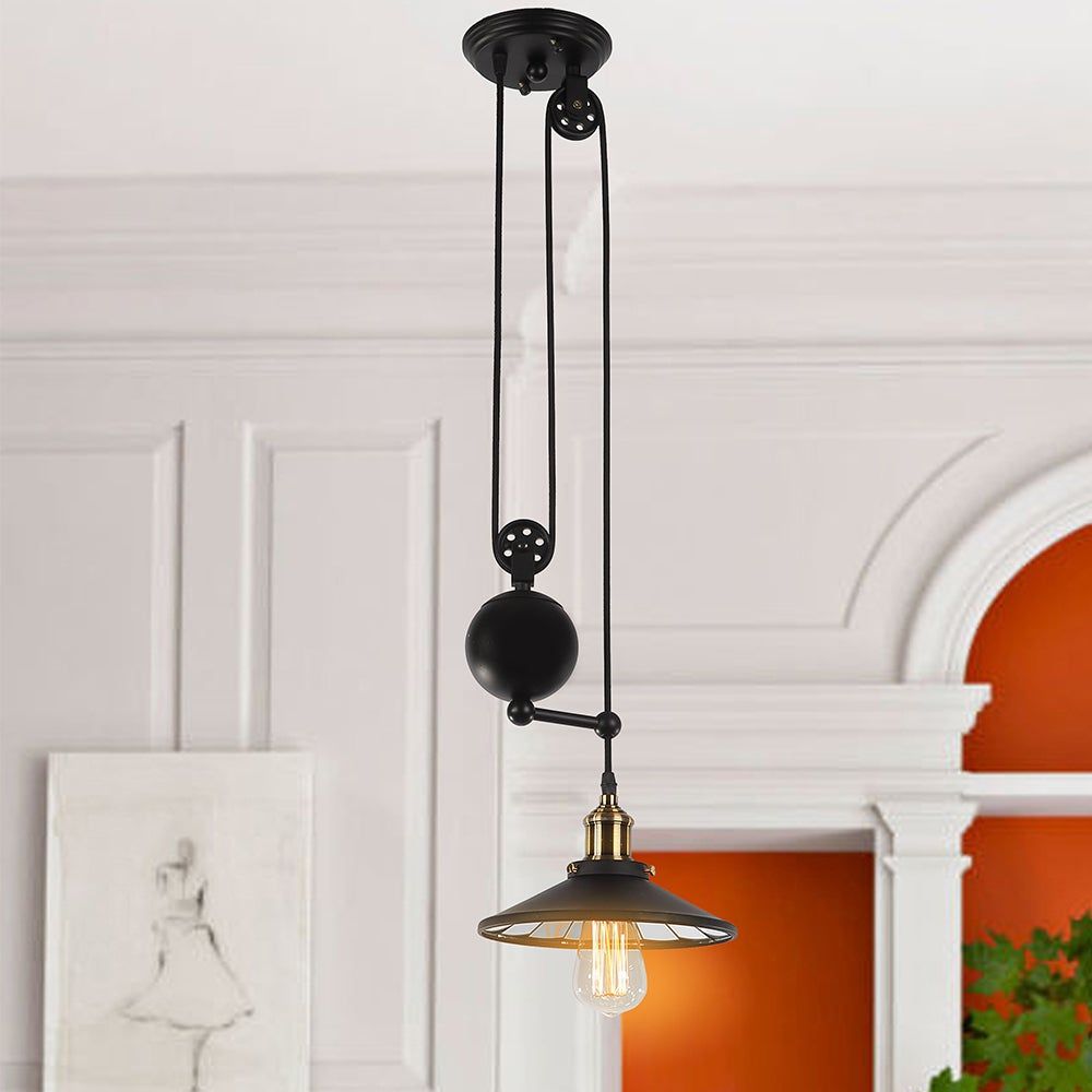 Tehno 1 Light Black Pendant Edison Bulb Included Within Vintage Edison 1 Light Bowl Pendants (View 23 of 30)