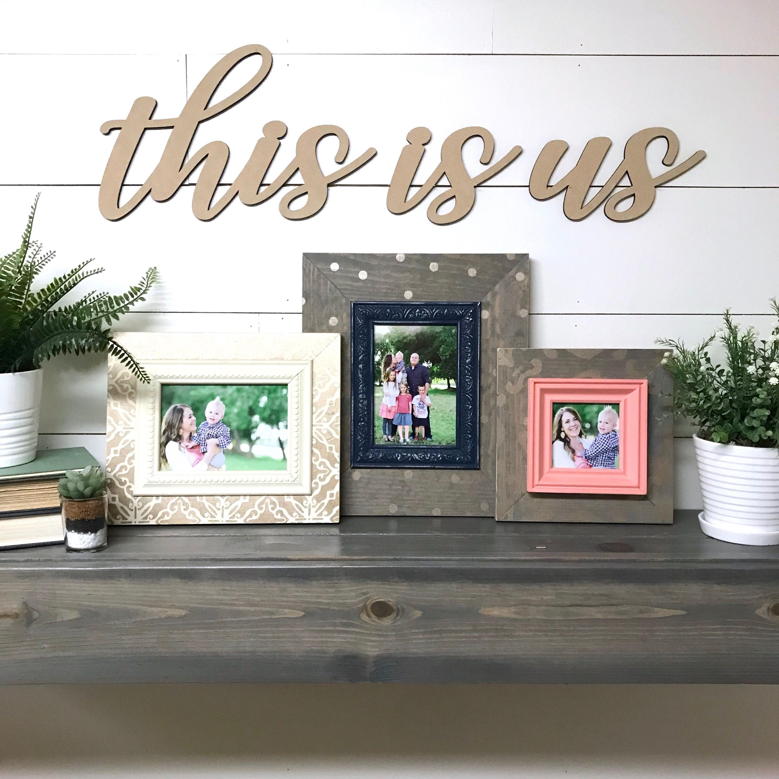 This Is Us Wood Word Cutout, Wooden Letters, Laser Cut Word, Gallery Wall  Decor, Fall Home Decor Pertaining To This Is Us Wall Decor (Photo 12 of 30)