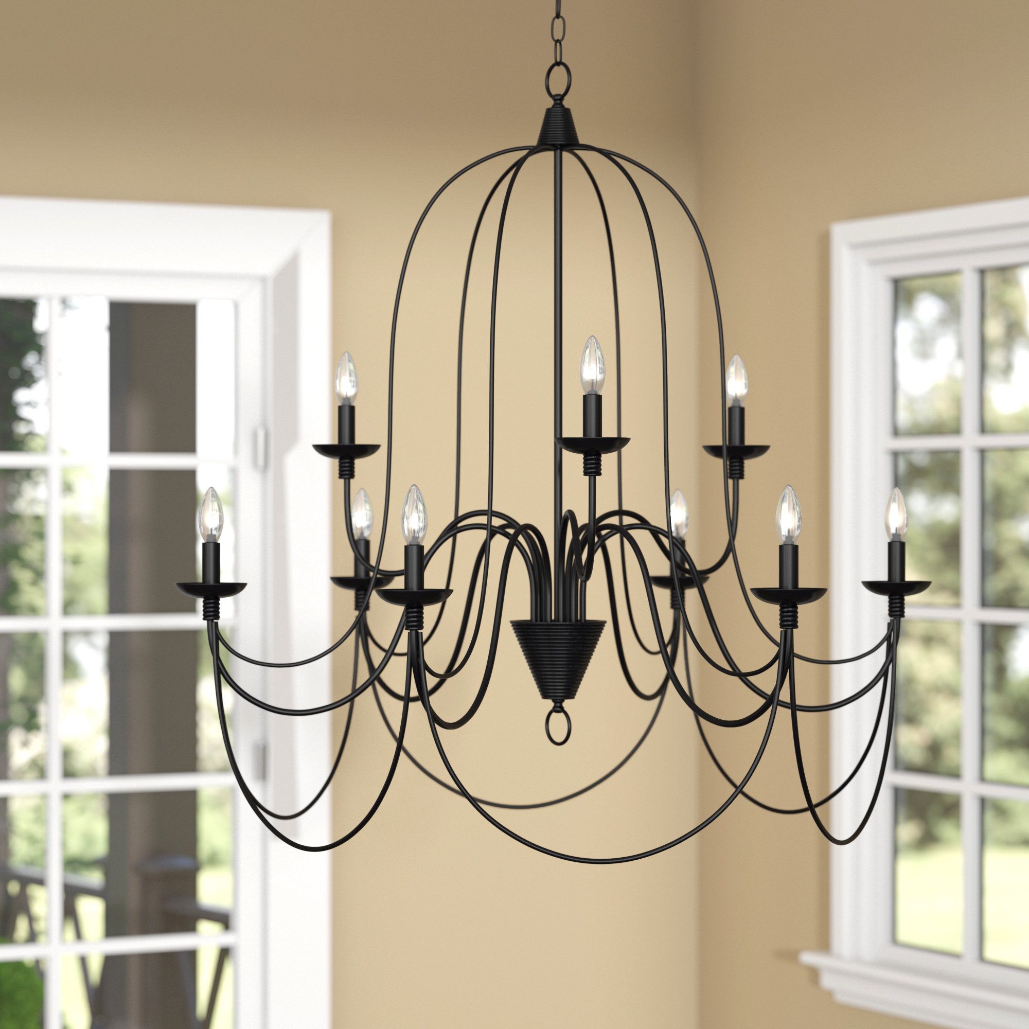 Three Posts Watford 9 Light Candle Style Chandelier Intended For Camilla 9 Light Candle Style Chandeliers (View 21 of 30)