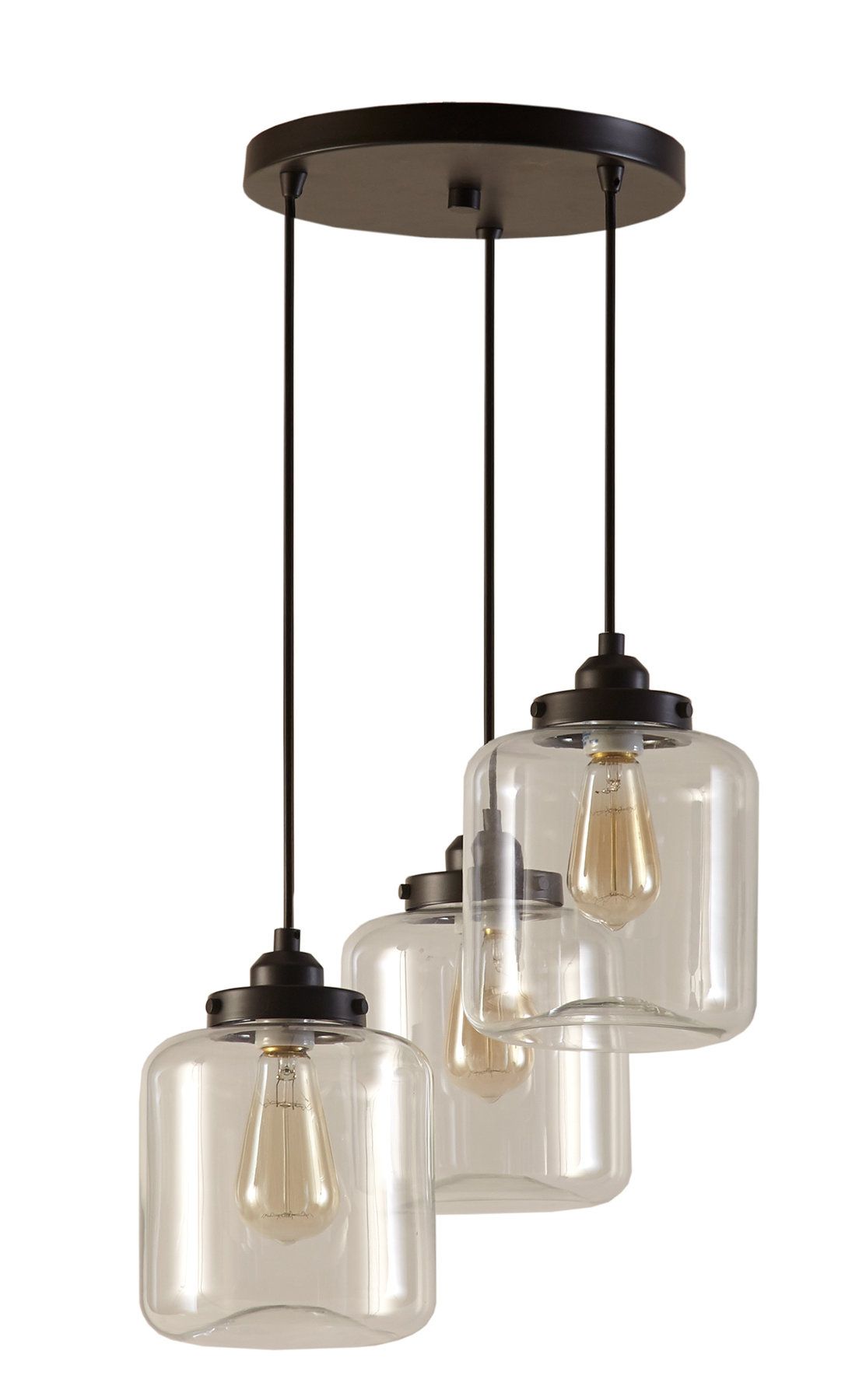 Timnath 3 Light Cluster Pendant Throughout Vernice 3 Light Cluster Bell Pendants (Photo 8 of 30)