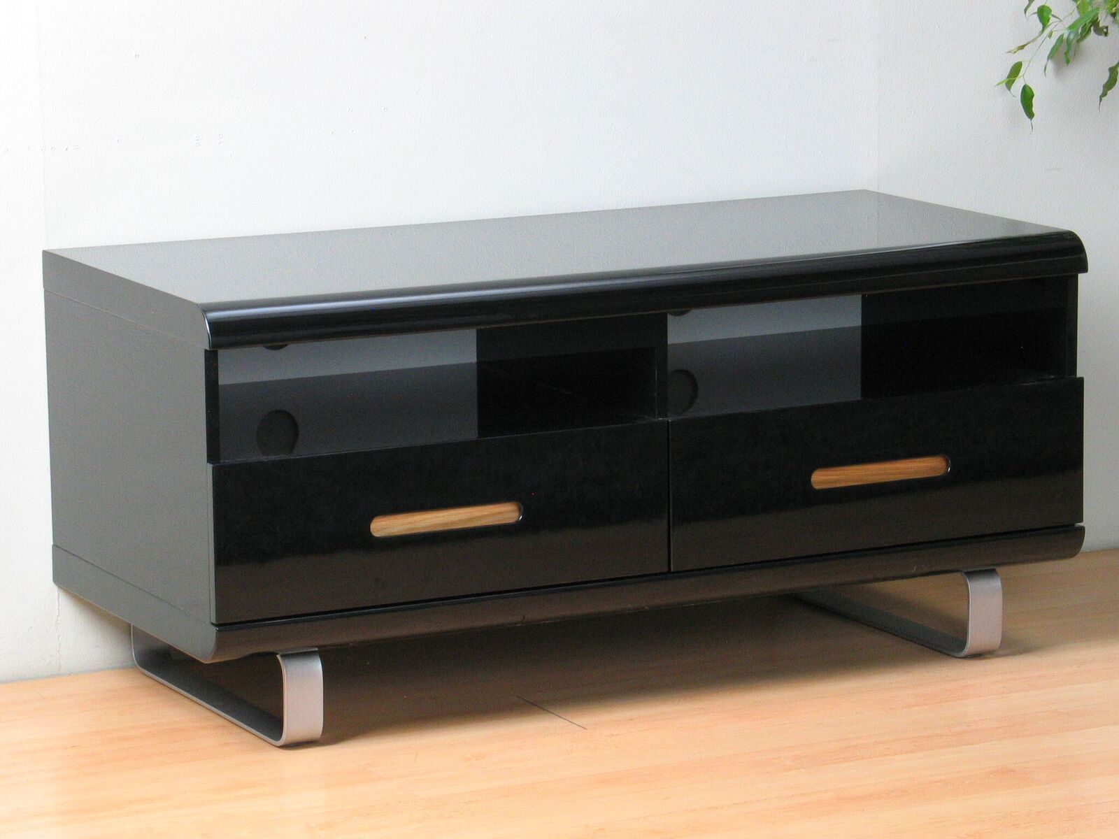 Tv Lowboard Spacy Hochglanz Schwarz Kommode Sideboard Within Stennis Sideboards (View 22 of 30)