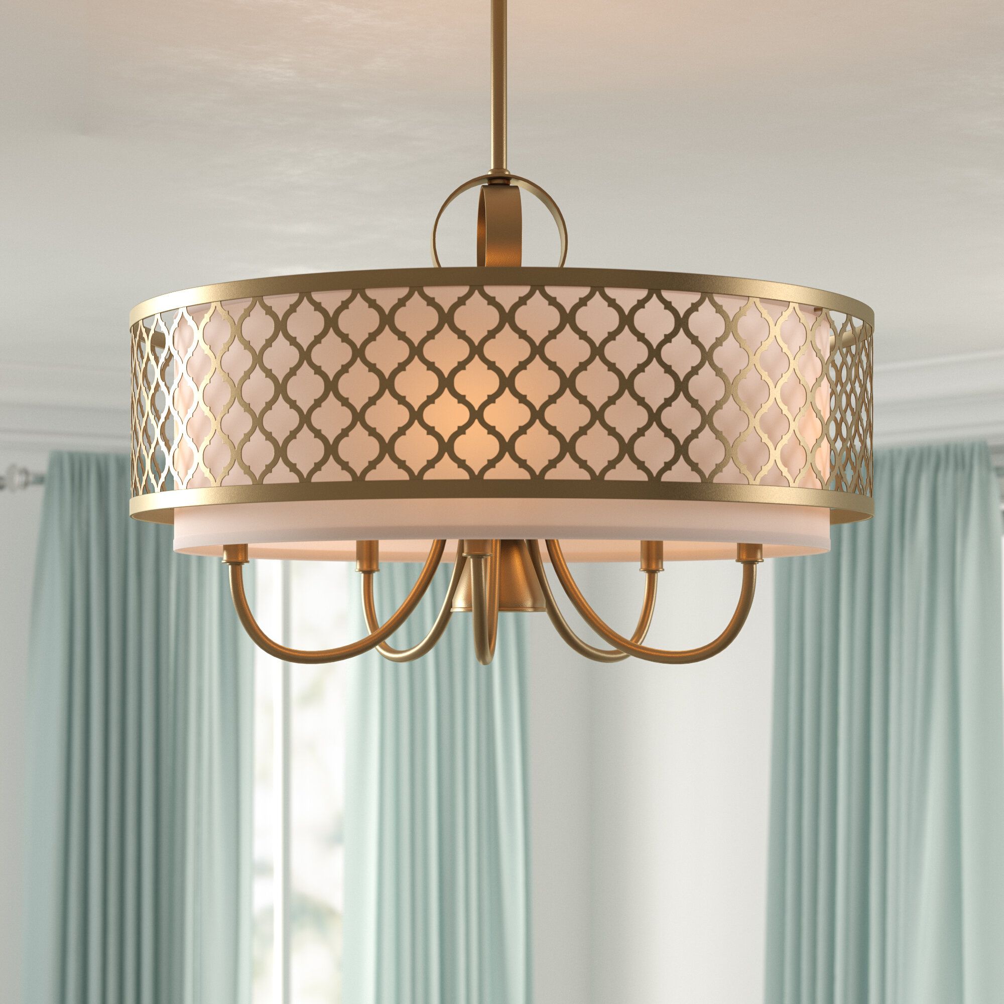 Tymvou 6 Light Drum Chandelier Intended For Wadlington 5 Light Drum Chandeliers (View 9 of 30)