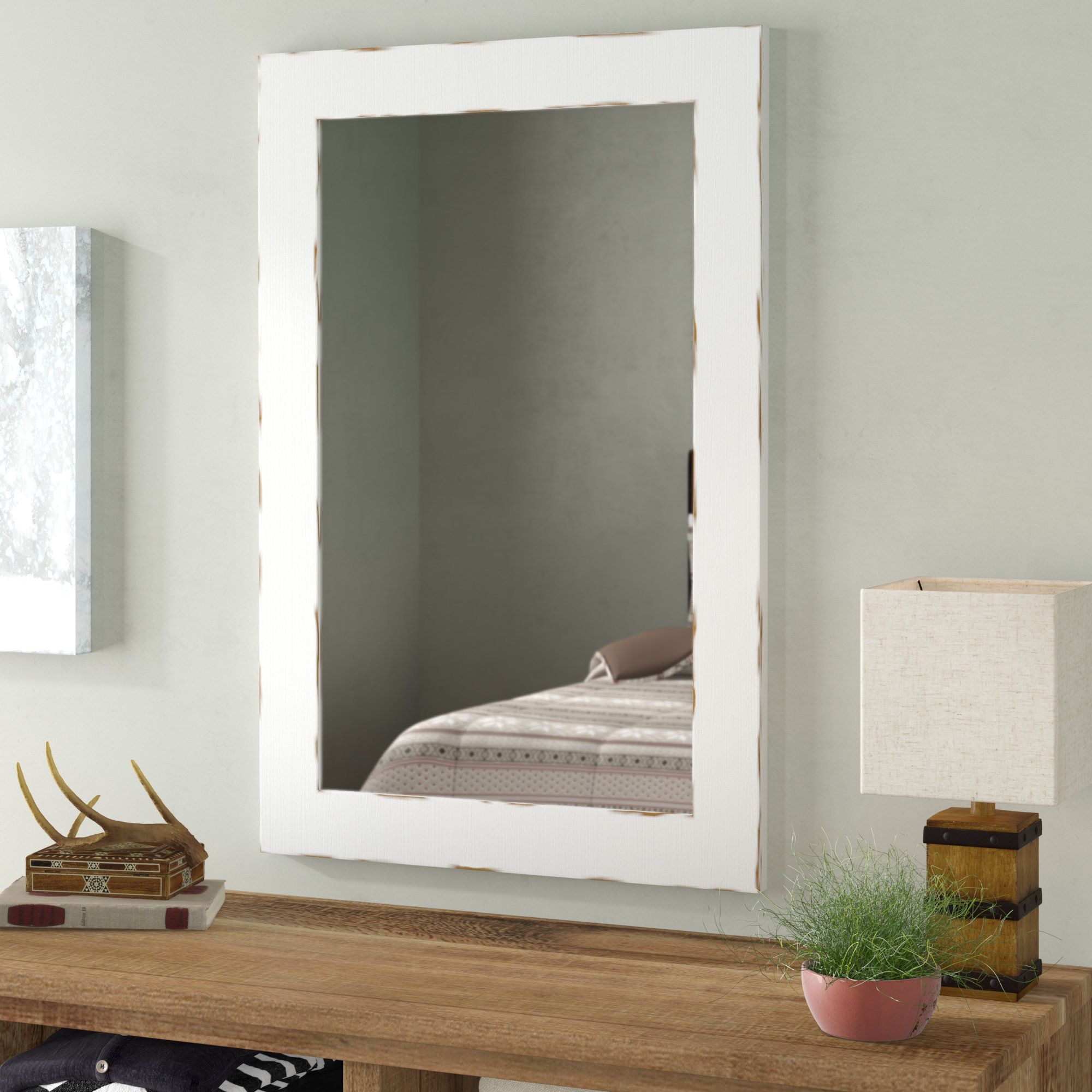 Union Rustic Longwood Rustic Beveled Accent Mirror & Reviews Regarding Longwood Rustic Beveled Accent Mirrors (View 1 of 30)