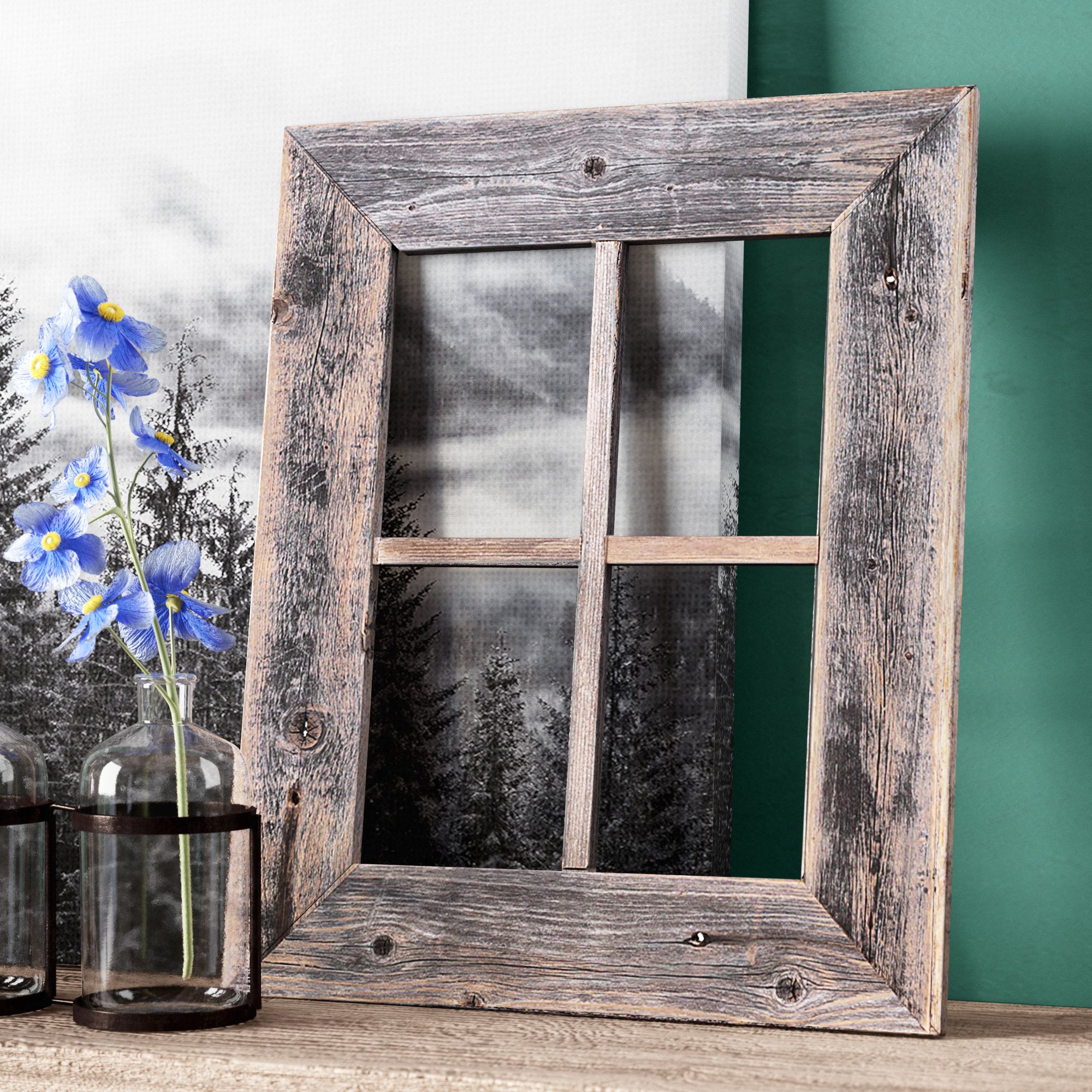 Union Rustic Old Rustic Barn Window Frame Wall Décor Intended For Old Rustic Barn Window Frame (View 1 of 30)