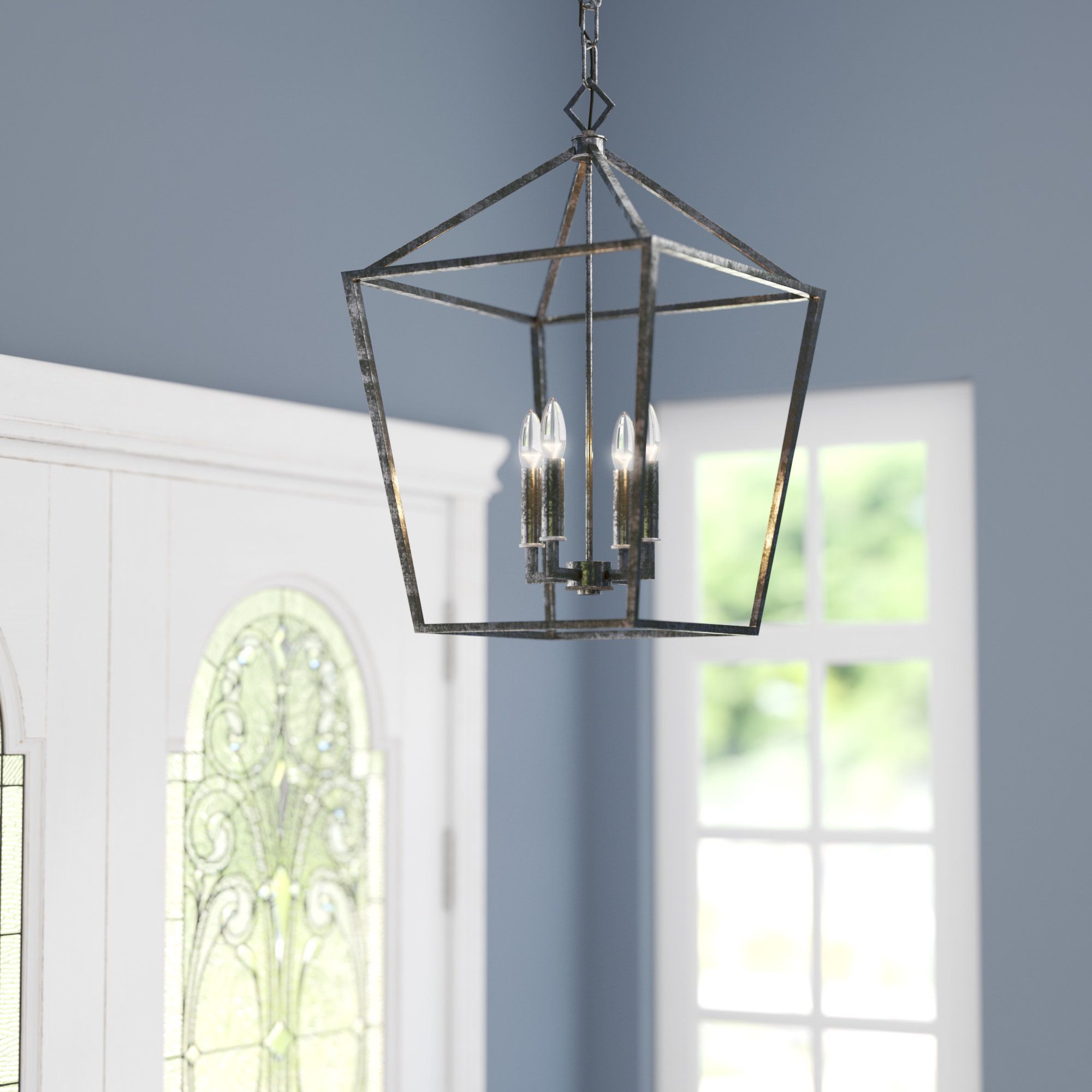 Varnum 4 Light Foyer Pendant | D E C O R I N S P O | Lantern With Thorne 4 Light Lantern Rectangle Pendants (View 24 of 30)