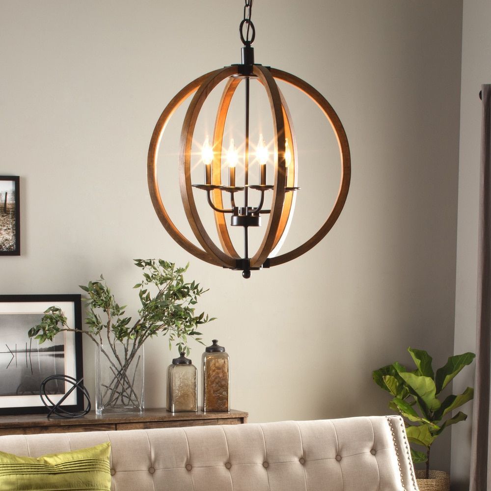 Vineyard Distressed Mahogany And Bronze 4 Light Orb Intended For Ricciardo 4 Light Globe Chandeliers (Photo 27 of 30)