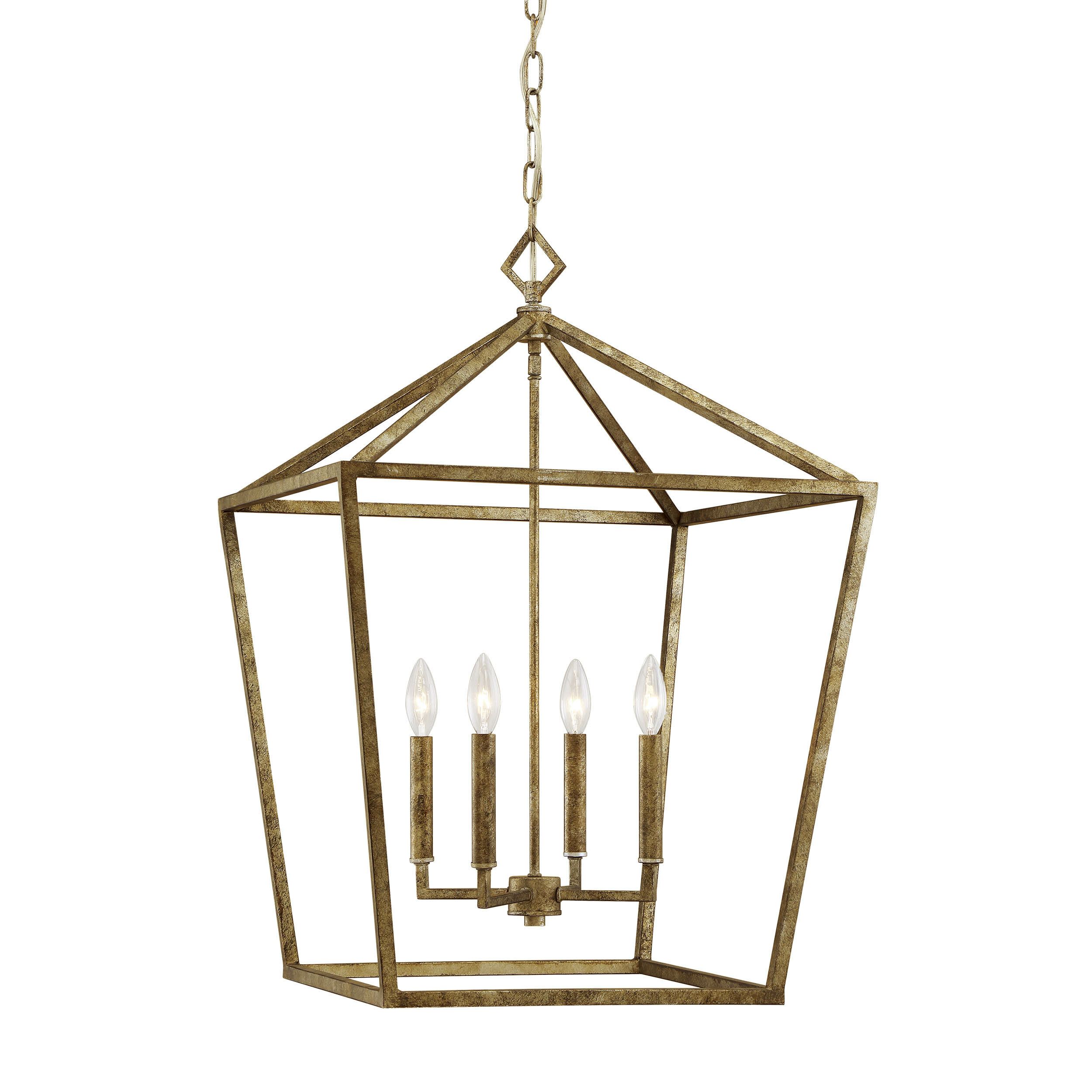 Vintage Gold Pendant Light | Wayfair For Nisbet 4 Light Lantern Geometric Pendants (View 28 of 30)