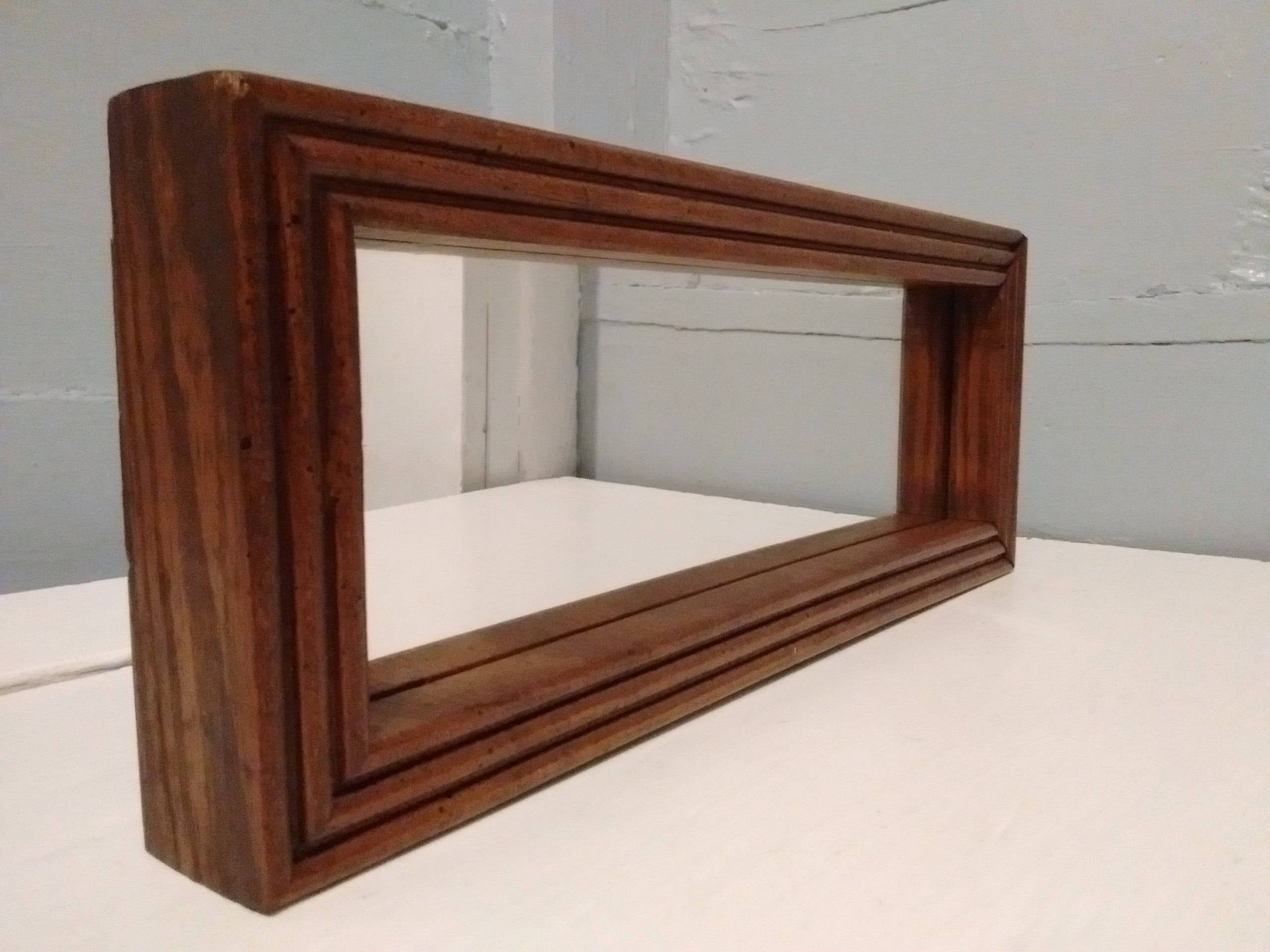 Wall Mirror Small Rectangle Wood Frame Accent Entrance For Rectangle Accent Wall Mirrors (Photo 28 of 30)