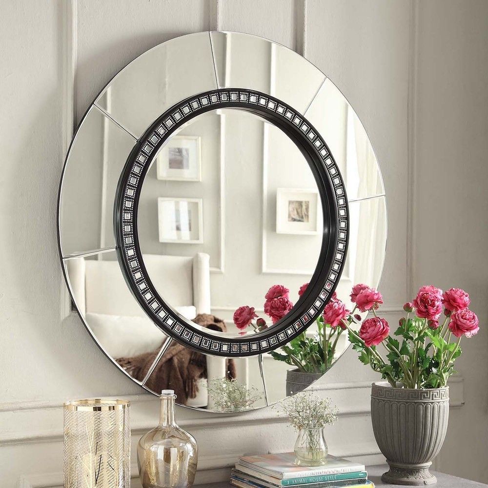 We Love This Chic Mirror To Place Into A Home Office In Point Reyes Molten Round Wall Mirrors (View 10 of 30)