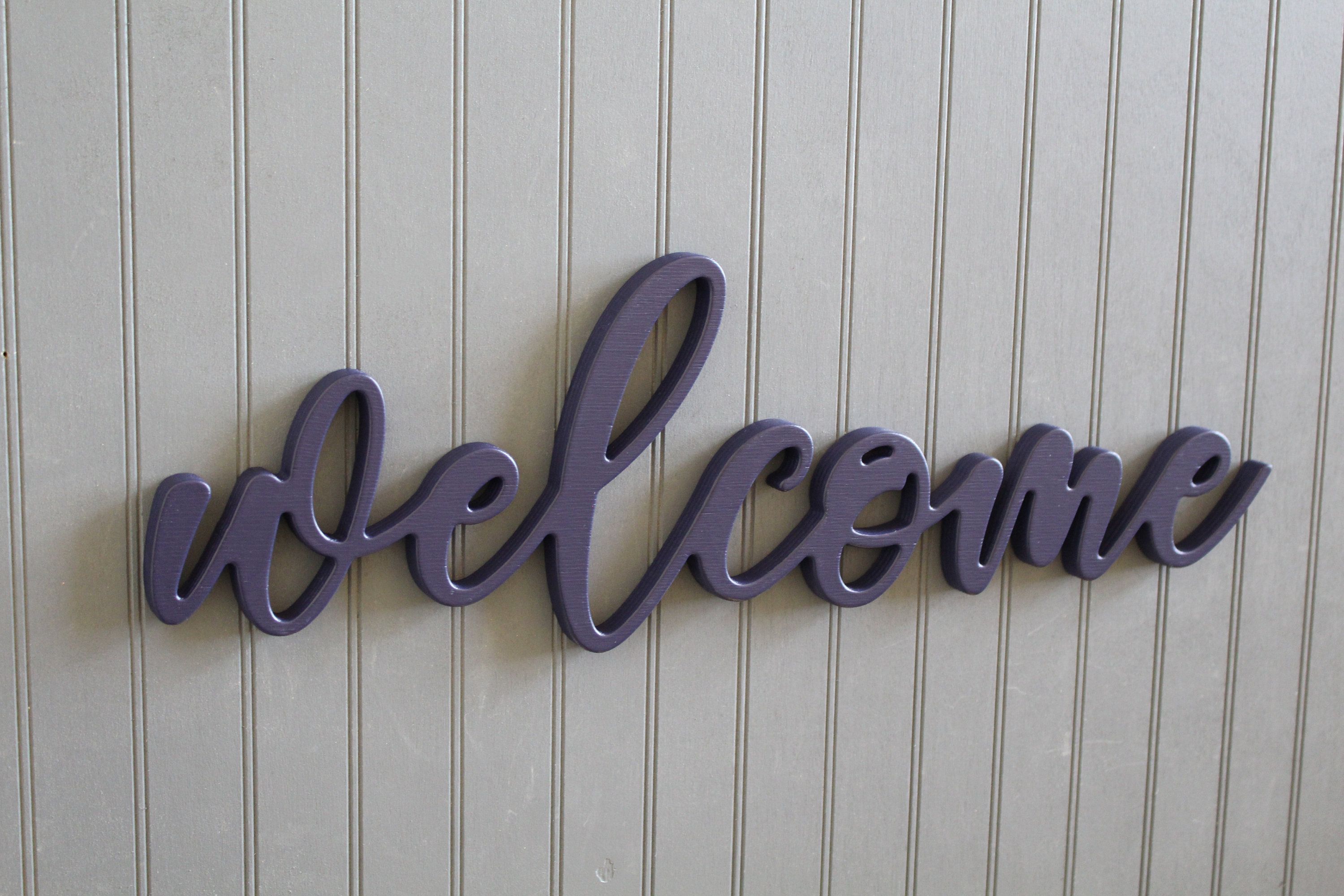 Welcome Wall Sign, Welcome Cut Out Sign ,welcome Wall Decor, Living Room  Wall Art,welcome Wood Sign, Wall Art, Within In A Word &quot;welcome&quot; Wall Decor (View 3 of 30)