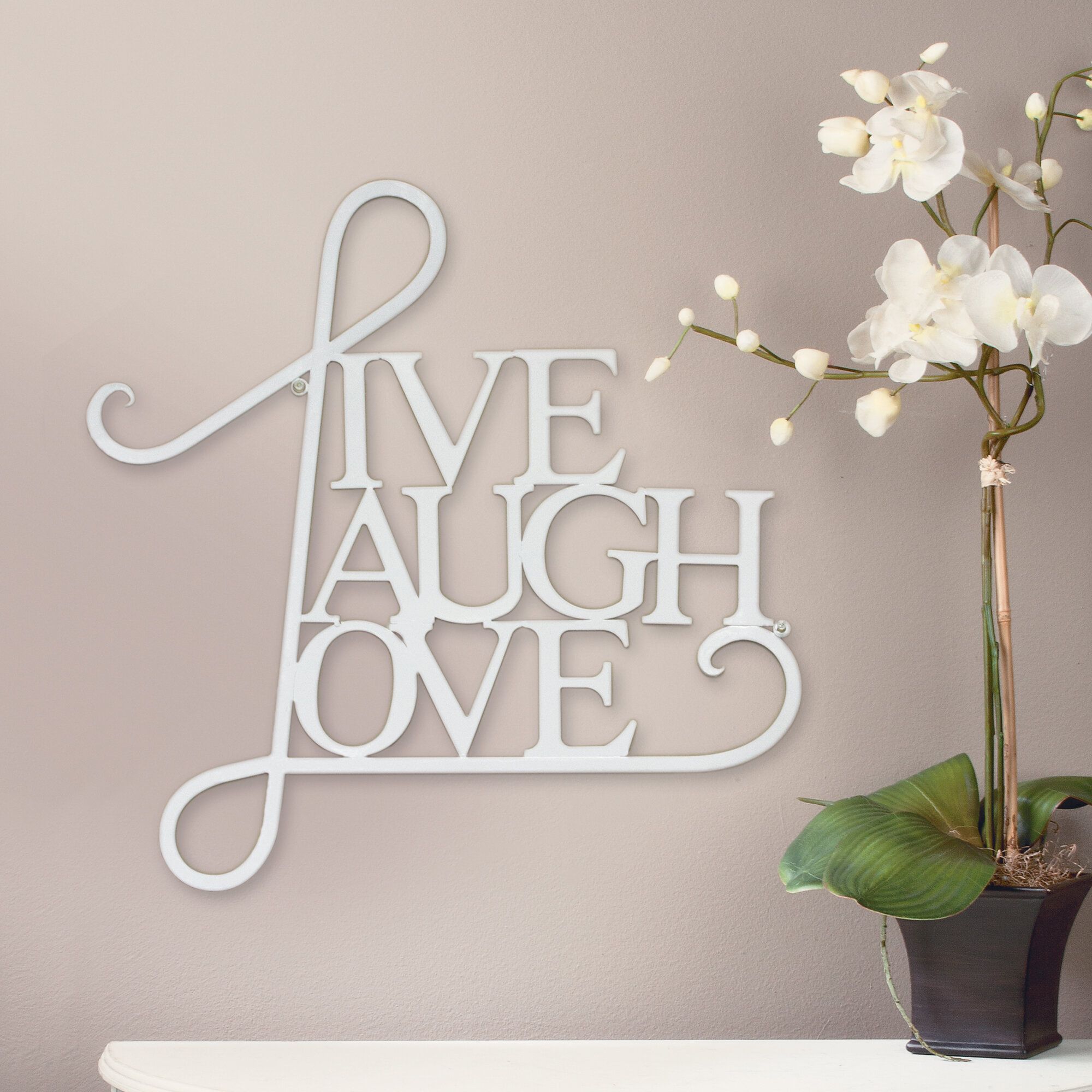 White Antler Wall Decor | Wayfair In Live, Laugh, Love Antique Copper Wall Decor (View 7 of 30)