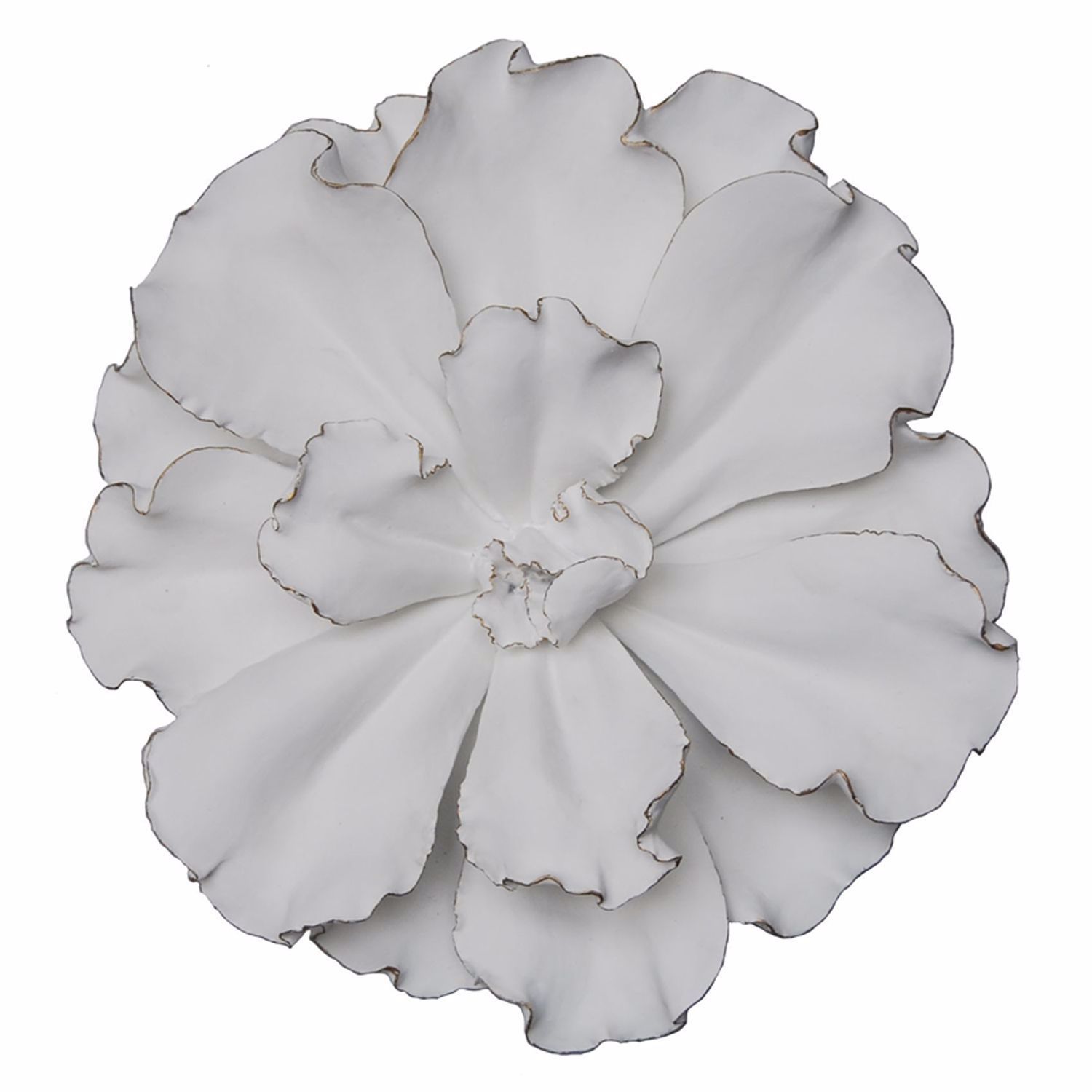 White Gold Flower Wall Décor With Regard To Flower Wall Decor (View 20 of 30)