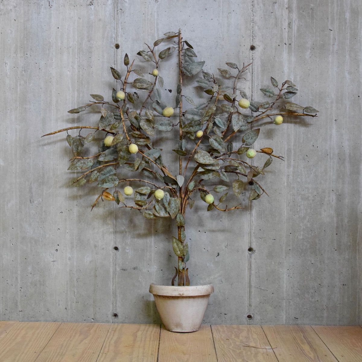 Wide Antique Tole Lemon Tree Wall Décor (sold) Inside Tree Wall Decor (View 25 of 30)