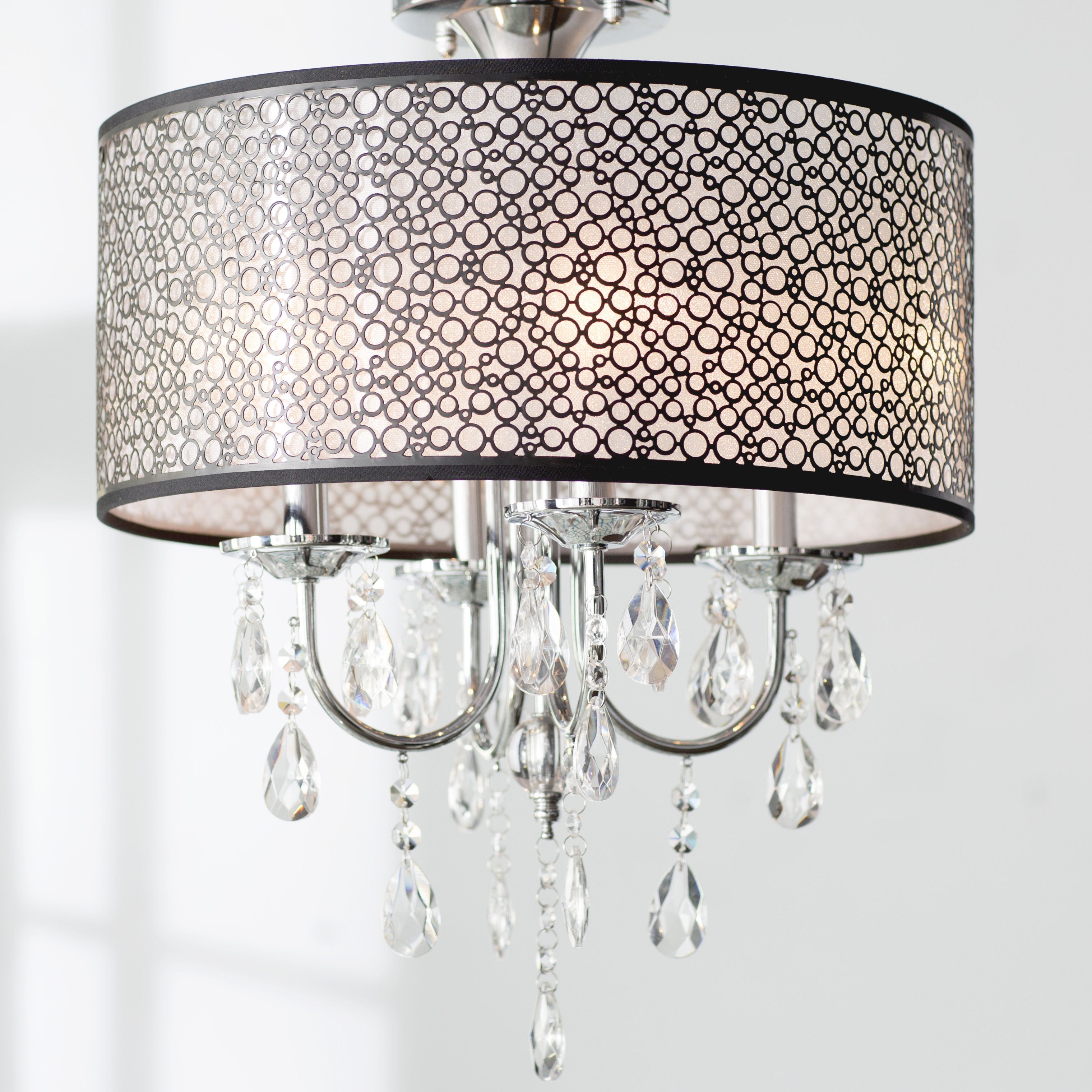 Willa Arlo Interiors Sinead 4 Light Chandelier & Reviews For Lindsey 4 Light Drum Chandeliers (View 15 of 30)