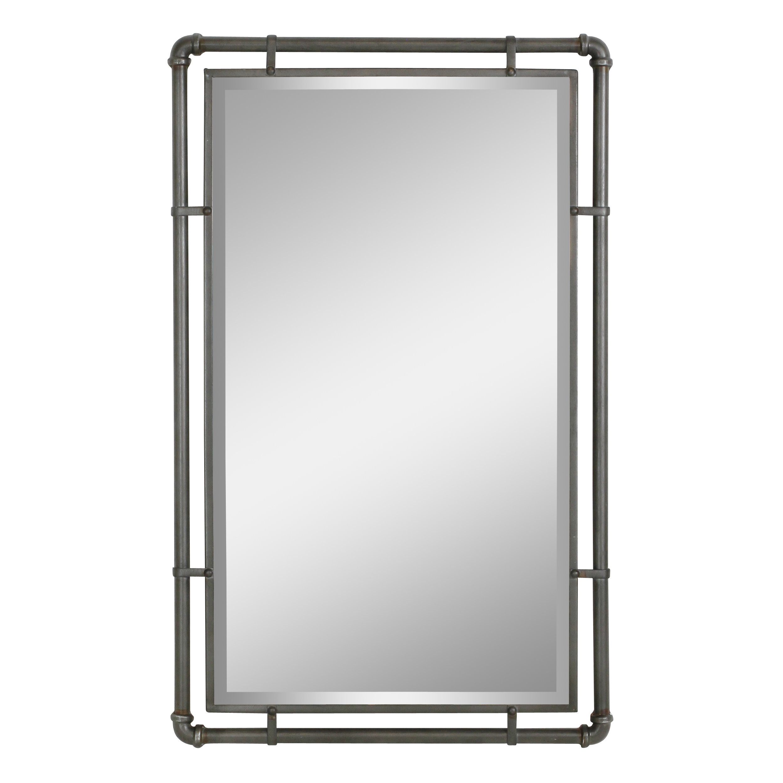 Williston Forge Koeller Industrial Metal Wall Mirror With Regard To Koeller Industrial Metal Wall Mirrors (View 1 of 30)