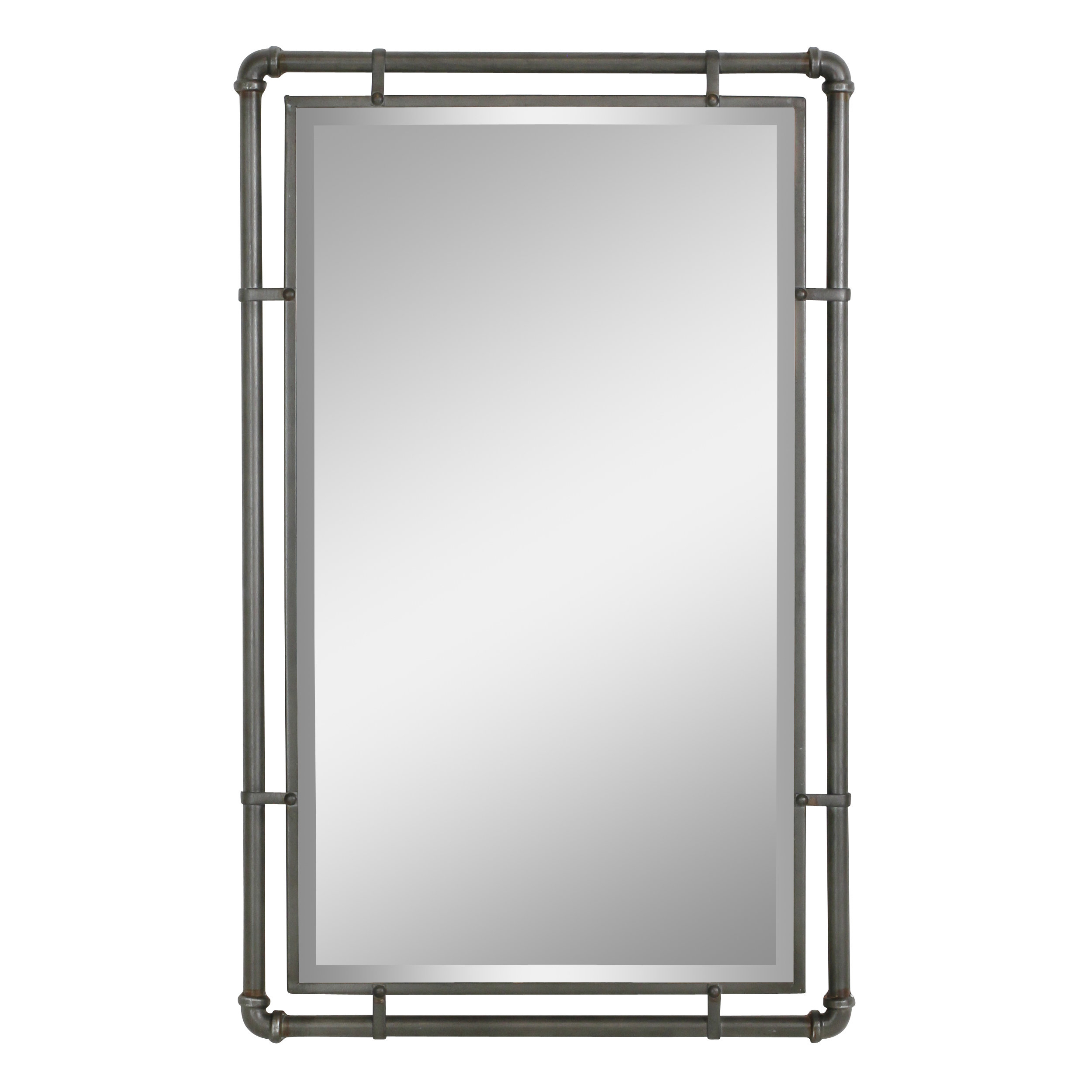 Williston Forge Koeller Industrial Metal Wall Mirror With Regard To Koeller Industrial Metal Wall Mirrors (Photo 1 of 30)