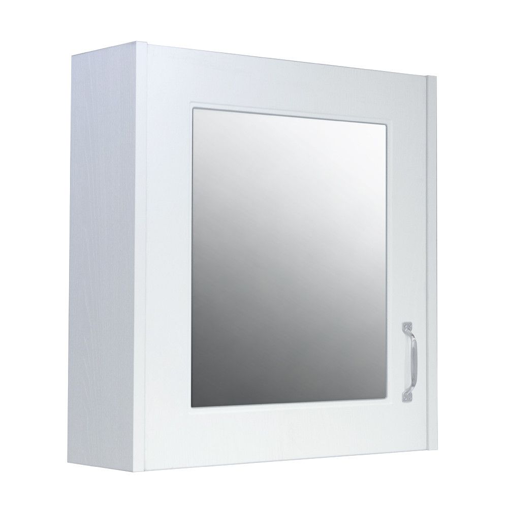 Windsor Traditional White 600 1 Door Mirror Cabinet With Regard To Traditional Square Glass Wall Mirrors (Photo 29 of 30)