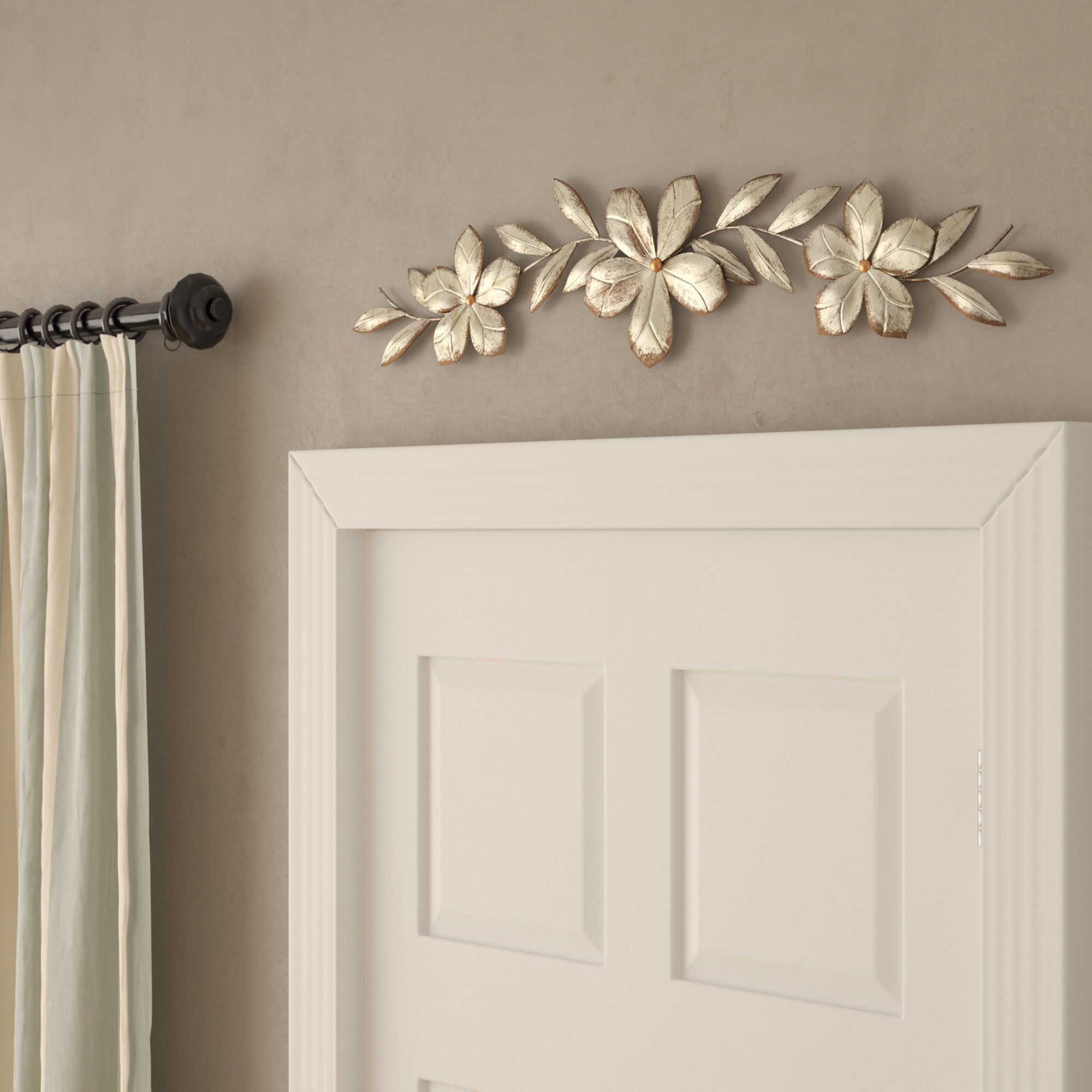 Wood Door Wall Decor | Wayfair For Floral Patterned Over The Door Wall Decor (Photo 2 of 30)