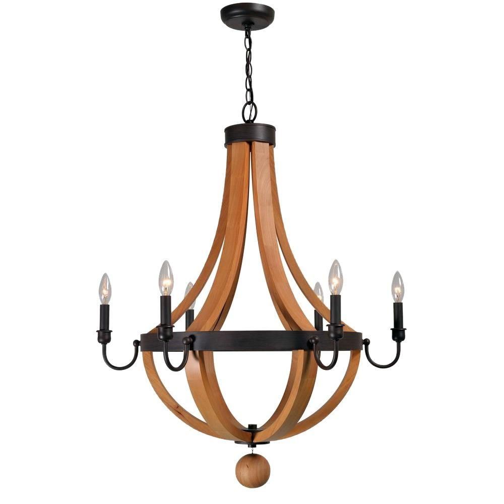 World Imports Taylor Collection 6 Light Rust/wood Indoor With Phifer 6 Light Empire Chandeliers (View 22 of 30)