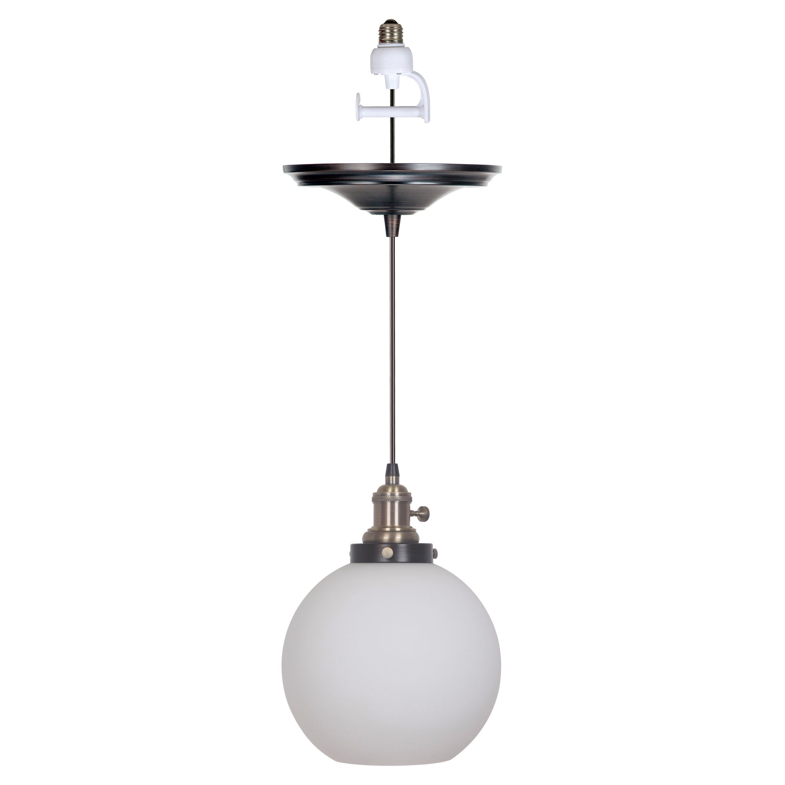 Worth Home Products Instant Screw In Pendant Light With In Bautista 1 Light Single Globe Pendants (View 11 of 30)