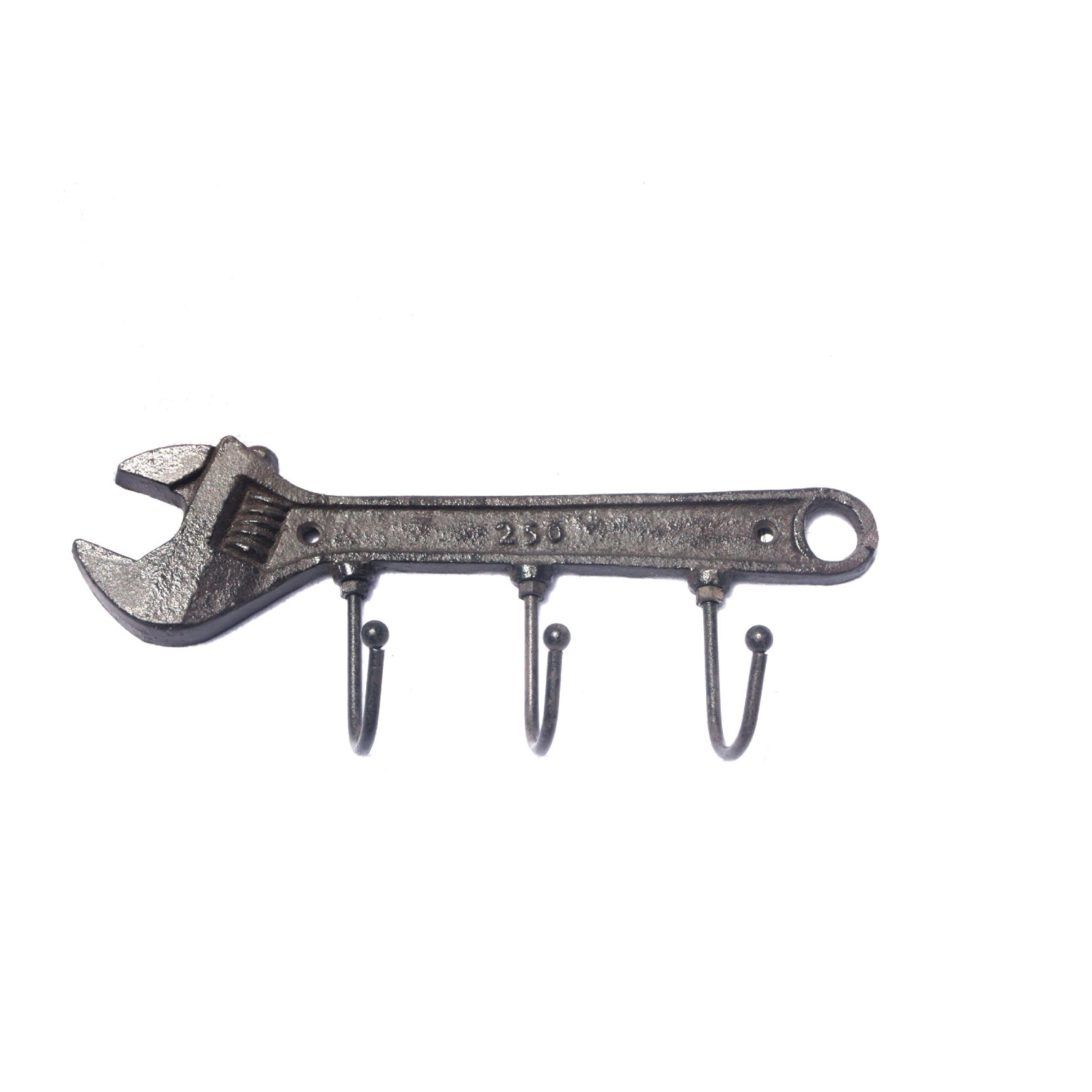 Wrought Iron Key Hooks Holder Black Decor Coat Wall Metal Intended For Black Metal Key Wall Decor (Photo 26 of 30)