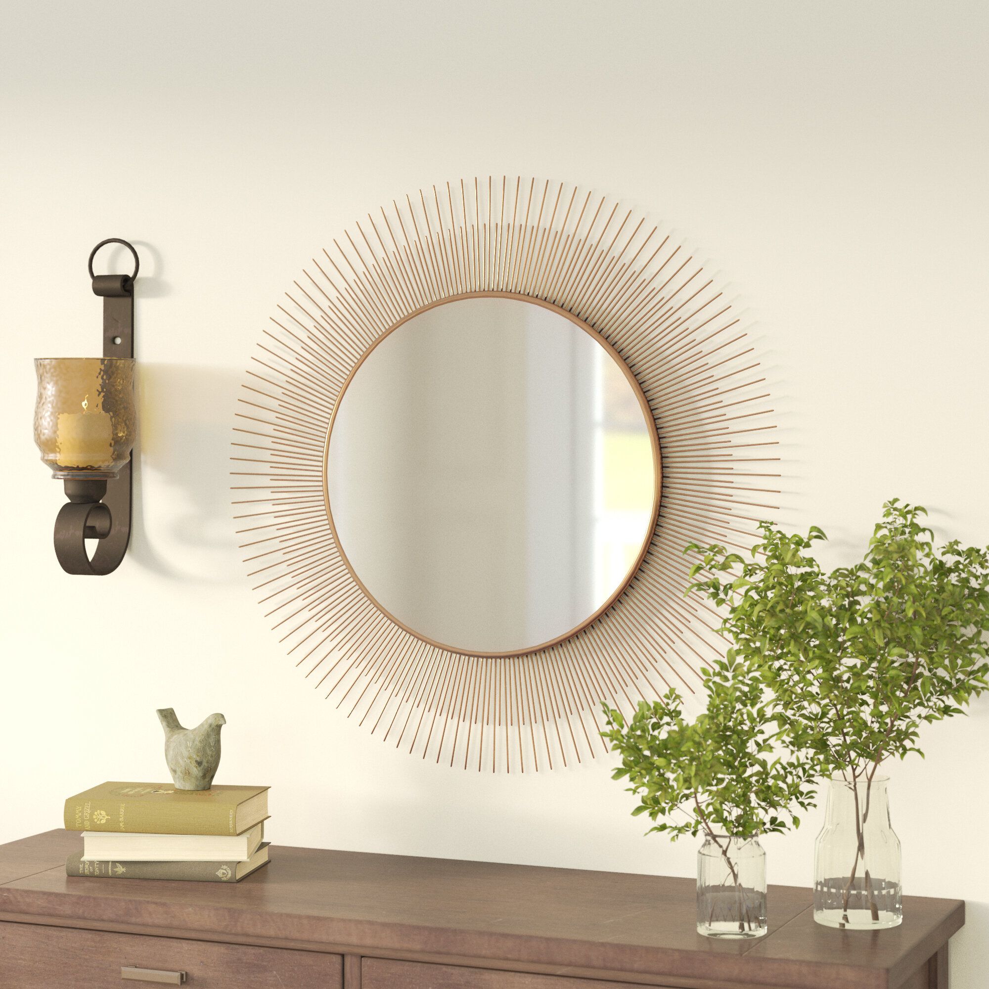 Zowie Sunburst Accent Mirror Regarding Rings Wall Decor By Wrought Studio (Photo 30 of 30)