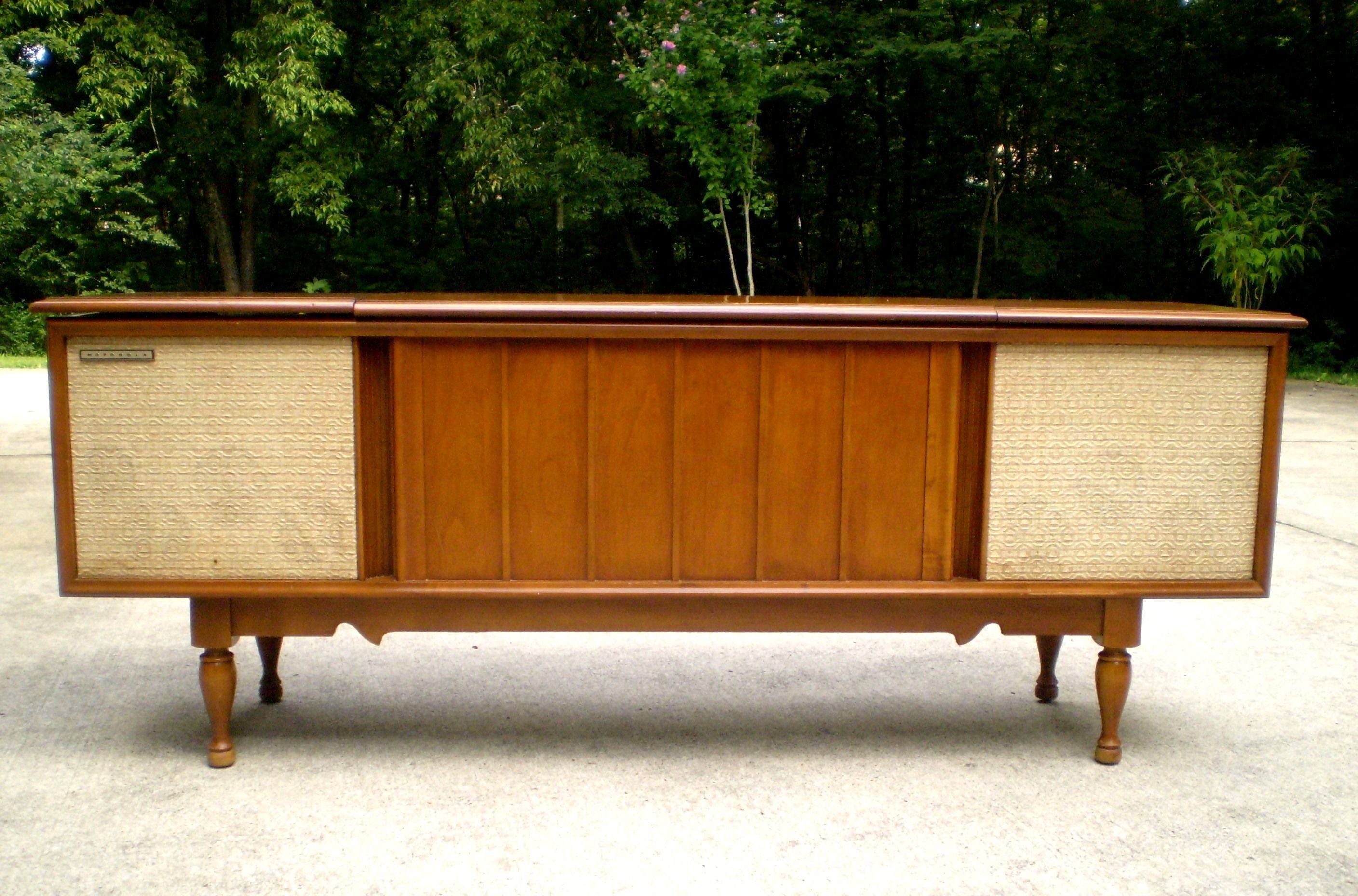 1959 Motorola Stereo Console Cabinet For Sale In Nashville Intended For Retro Holistic Credenzas (Photo 11 of 30)