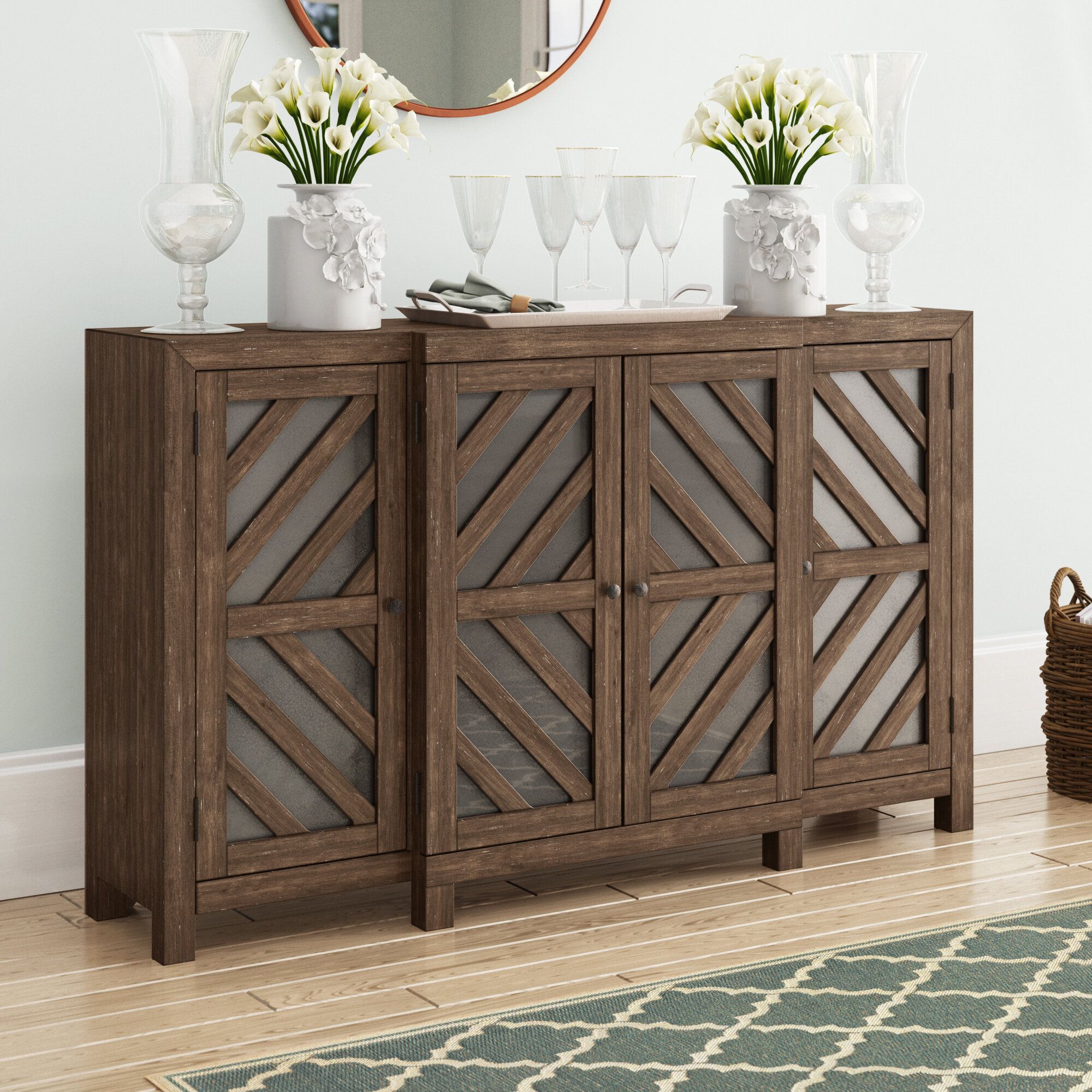 72 Inch Credenza | Wayfair With Floral Beauty Credenzas (View 16 of 30)