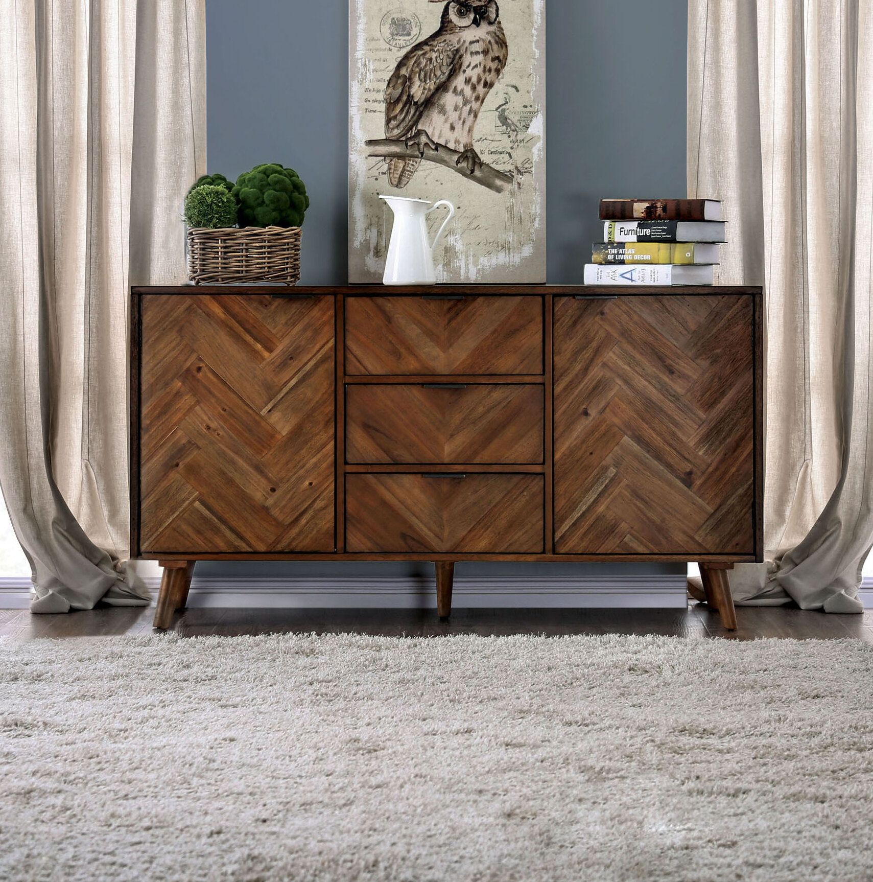 Altman 3 Drawer Credenza Intended For Bright Angles Credenzas (Photo 12 of 30)