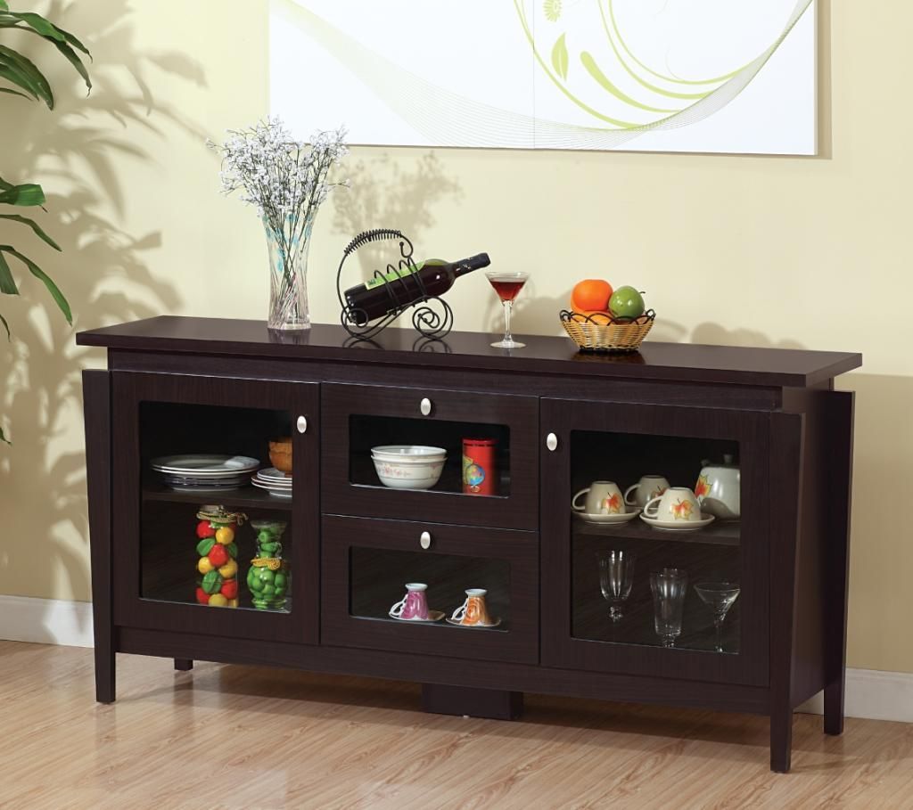 Amazon – Furniture Of America Cedric Modern Buffet For Simple Living Montego Two Door Buffets (View 19 of 30)