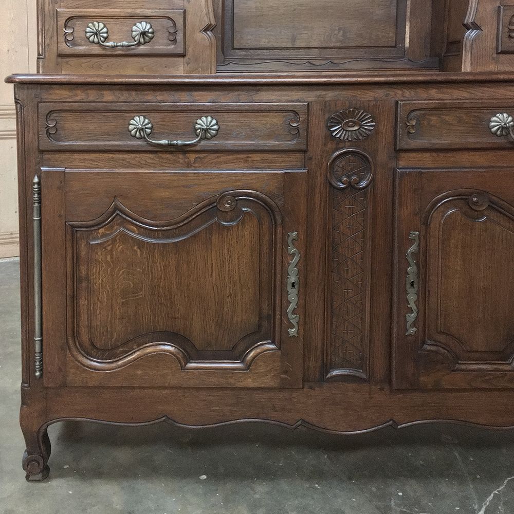 Antique Country French Oak Buffet – Vaisselier – Inessa Stewart's Antiques With Regard To French Oak Buffets (Photo 28 of 30)