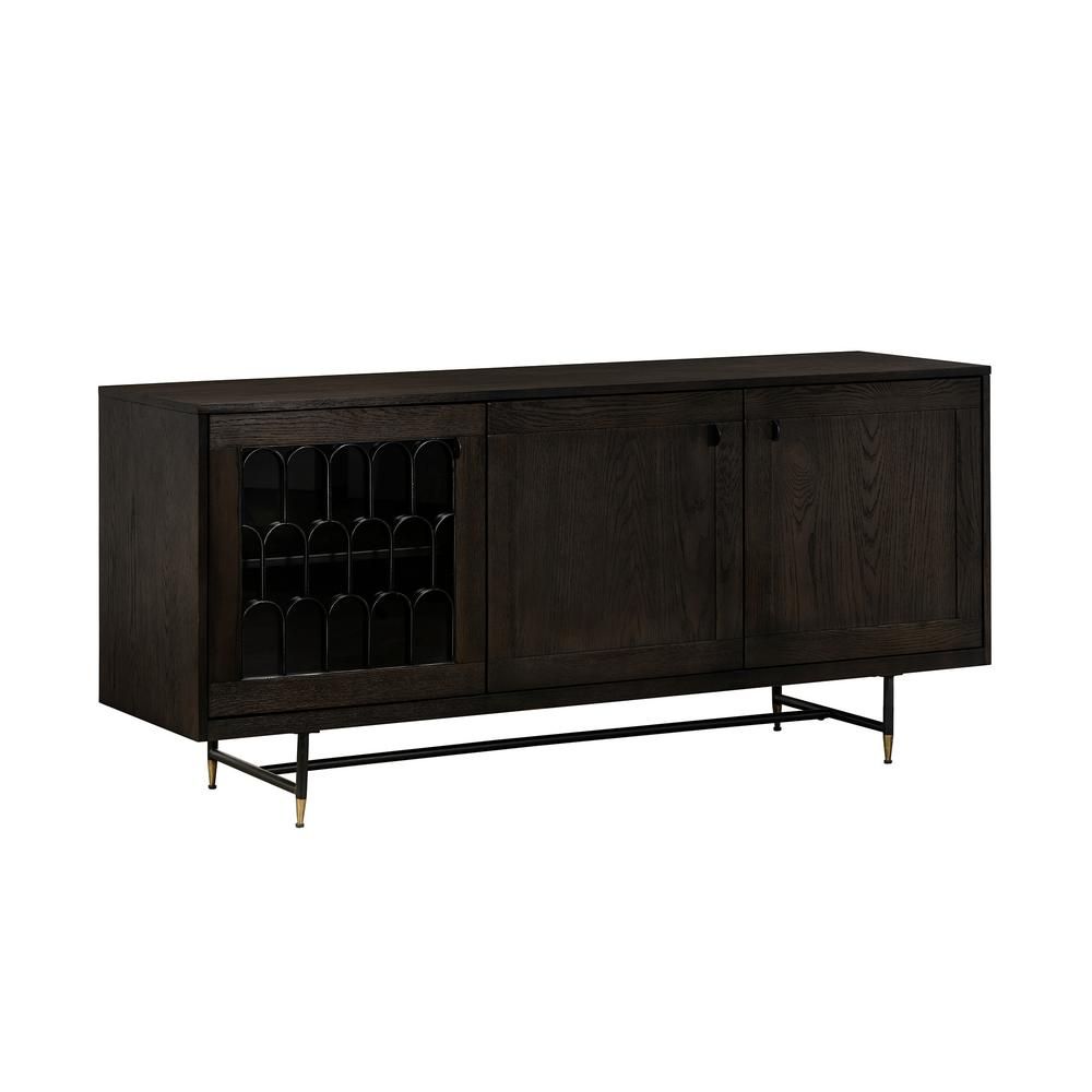 Armen Living Gatsby Oak And Metal Buffet Cabinet Lcgtbuoa With Industrial Concrete Like Buffets (Photo 15 of 30)