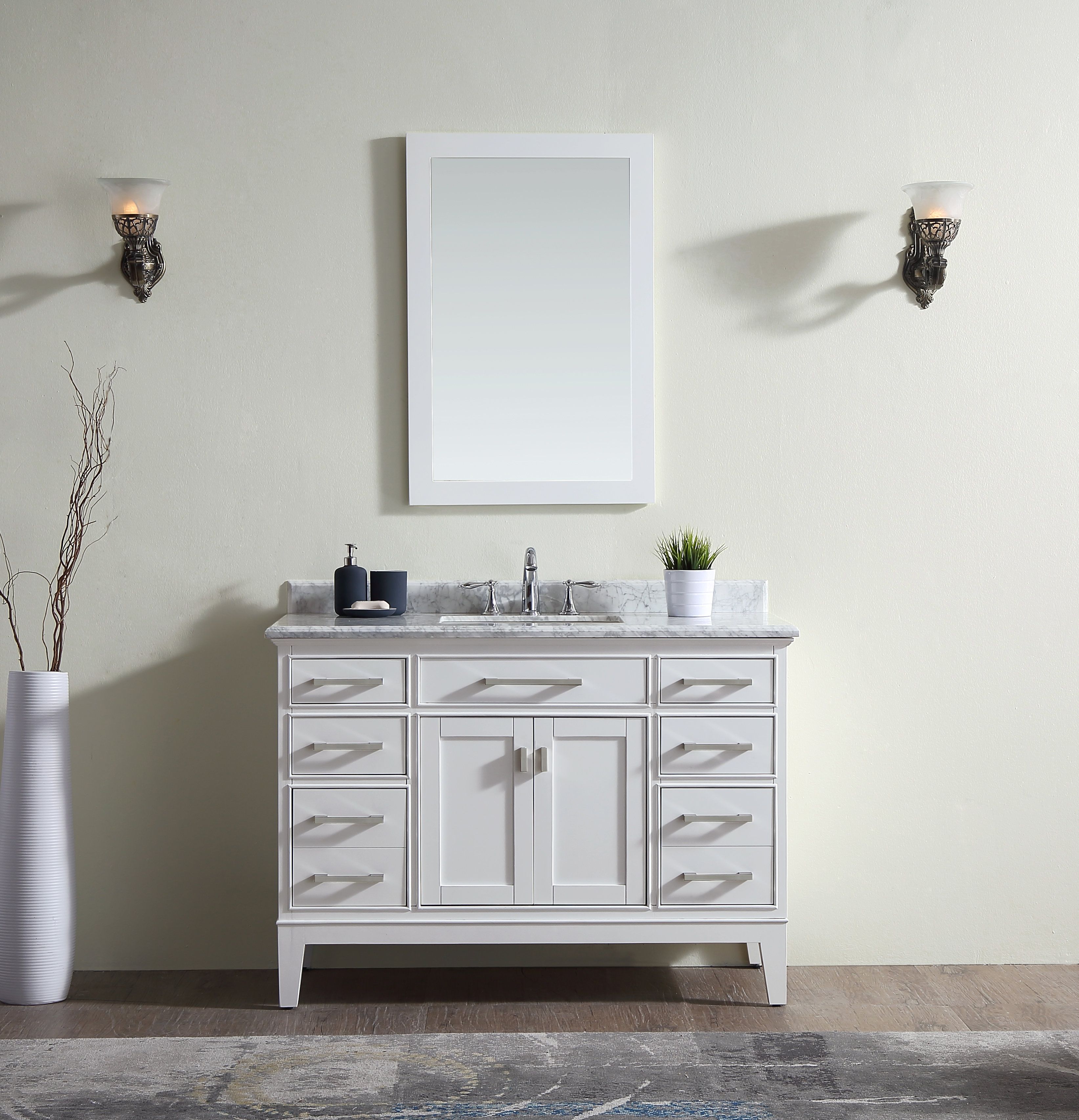 Arminta 48" Single Bathroom Vanity Set With Regard To Arminta Wood Sideboards (View 11 of 30)