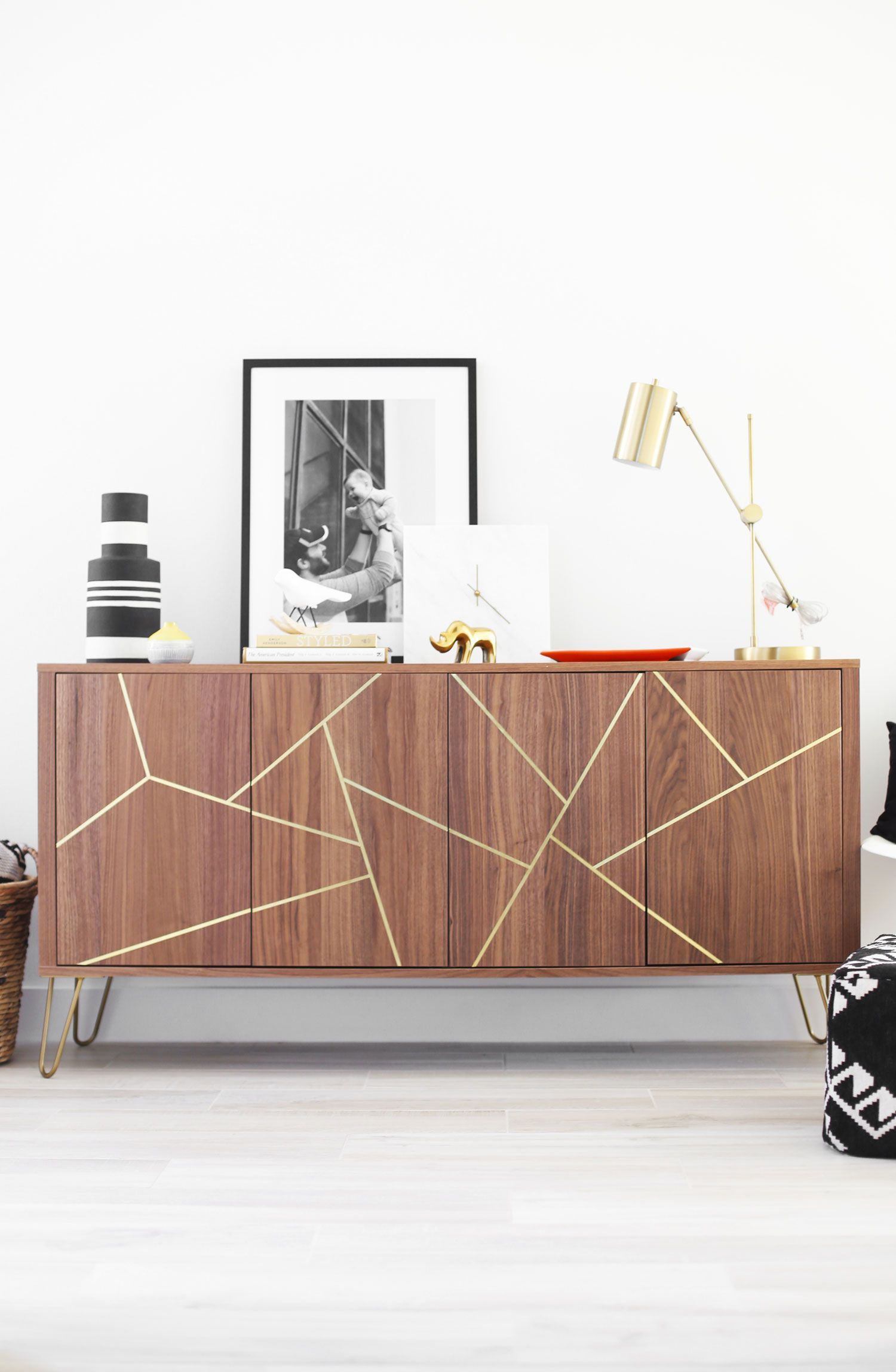 Aug 23 Mid Century Modern Ikea Hack Sideboard | Great Ideas With Exagonal Geometry Credenzas (View 19 of 30)