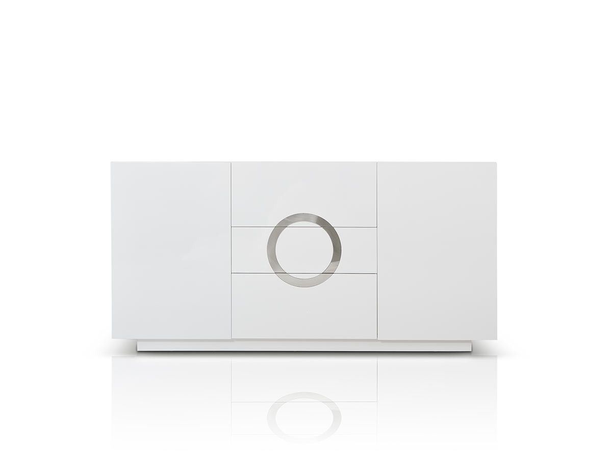 A&x Ovidius Modern White Gloss Buffet Within Modern Lacquer 2 Door 3 Drawer Buffets (Photo 11 of 30)