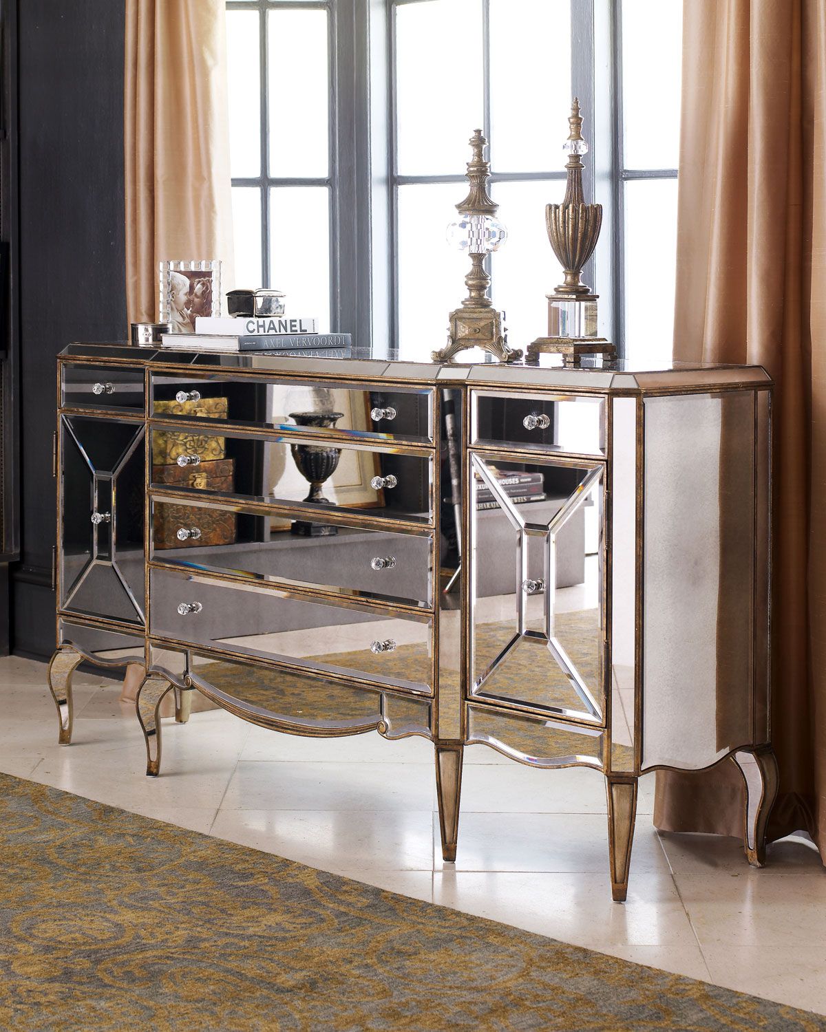 Bedroom Mirrored Buffet Table — All Furniture : Choosing Within Mirrored Buffets (View 1 of 30)