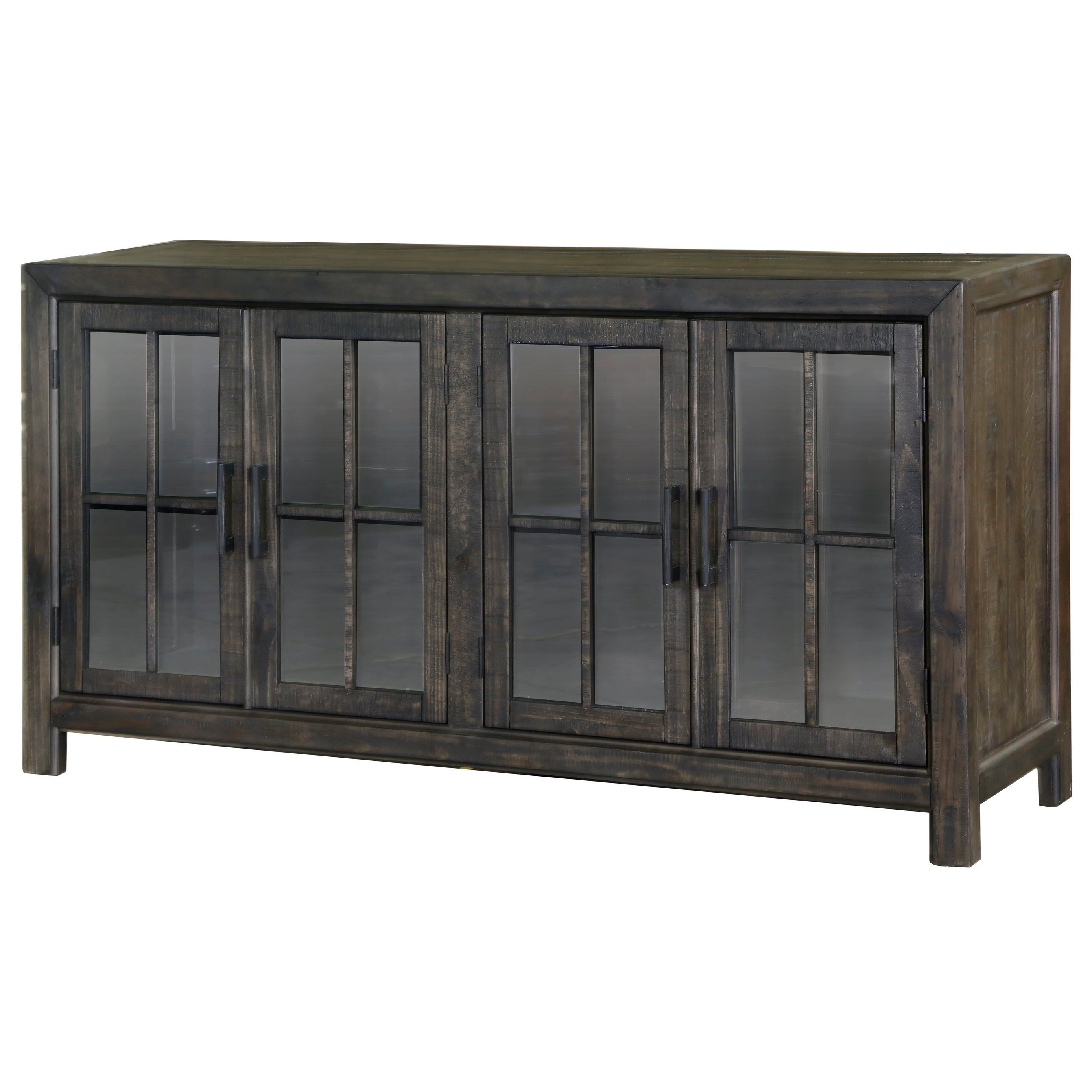 Bellamy Traditional Peppercorn Wood Buffet Curio Within Espresso Wood Multi Use Buffets (View 18 of 30)