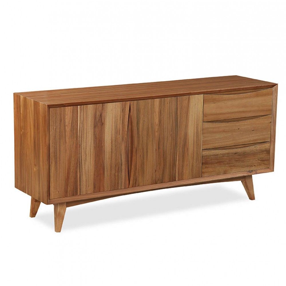 Berkeley Large Retro Buffet/sideboard With 3 Doors, 2 Drawers With 2 Door 3 Drawer Buffets (View 21 of 30)