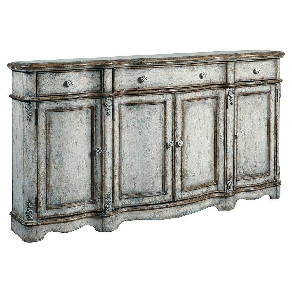 Bristol Credenza With Distressed Grey Finish – Home Meridian Pertaining To Hewlett Sideboards (View 11 of 30)