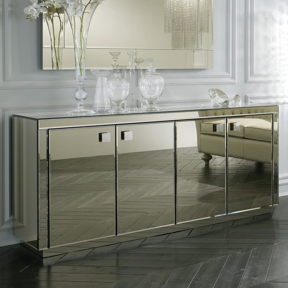 Bronze Mirrored Buffet And Mirror With Regard To Mirrored Buffets (View 5 of 30)