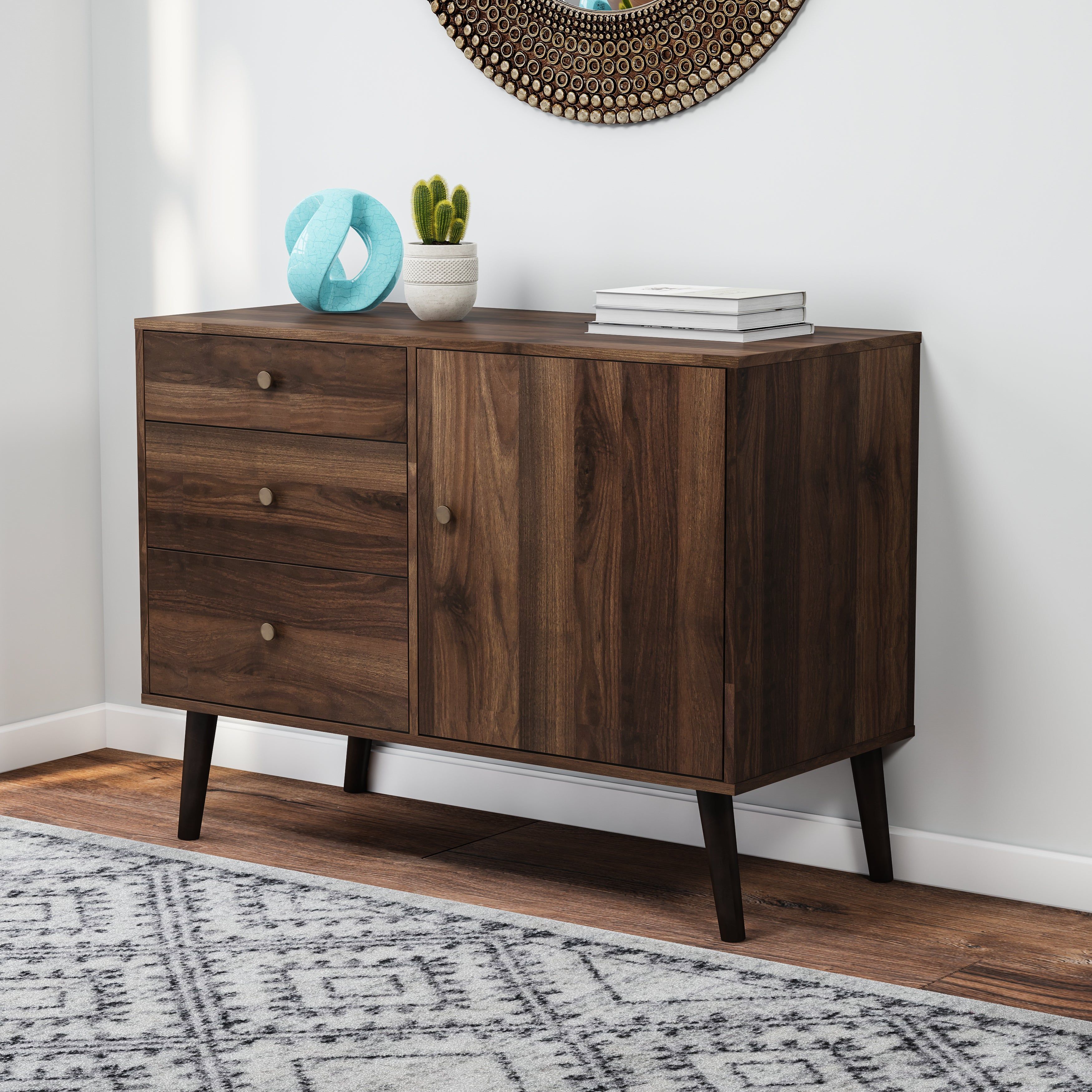 Buy Buffets, Sideboards & China Cabinets Online At Overstock Intended For Modern And Contemporary Dark Brown Buffets With Glass Doors (View 4 of 30)