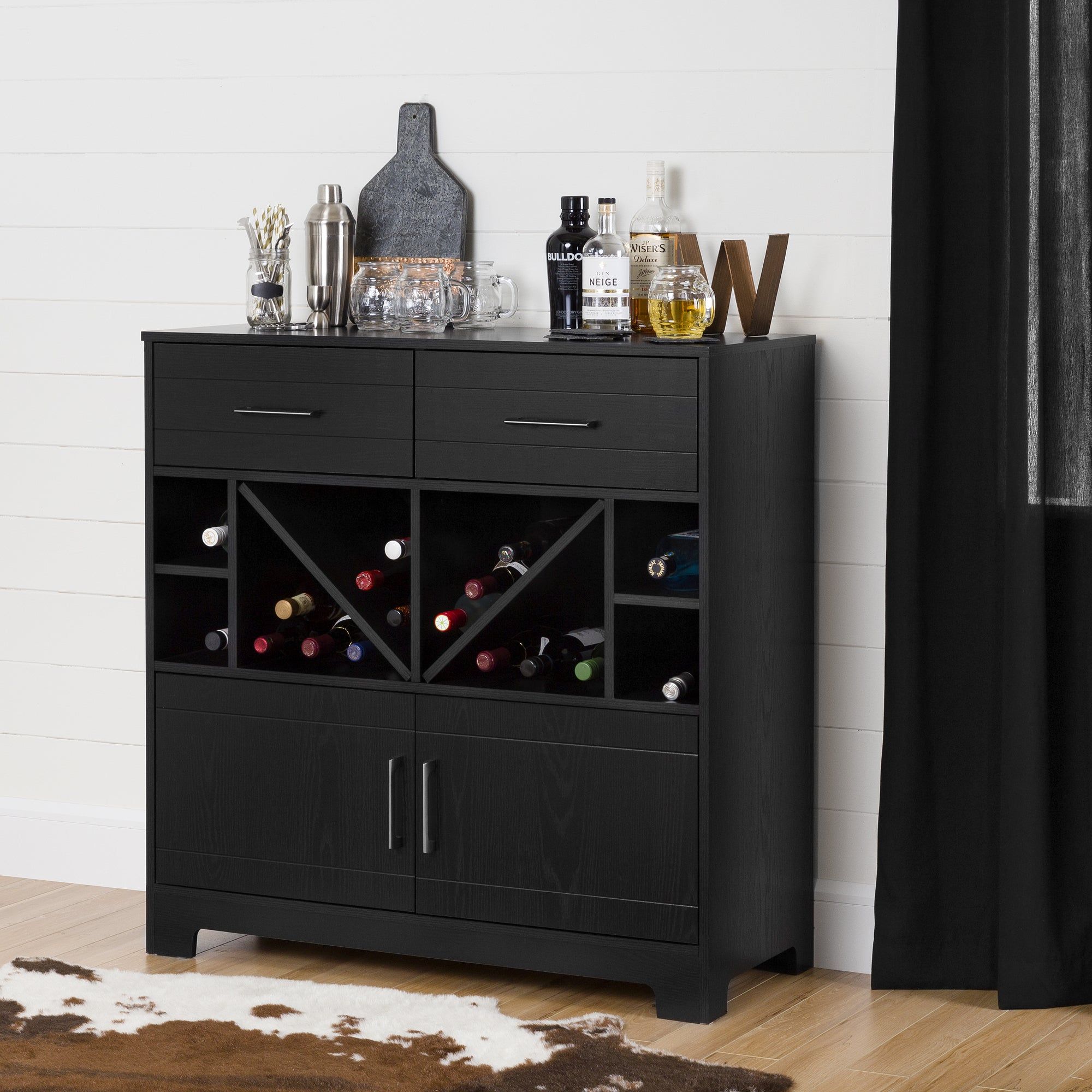 Buy Wine Bottle Storage South Shore Furniture Buffets Throughout Buffets With Bottle And Glass Storage (View 12 of 30)