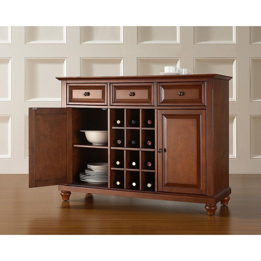 Cambridge Buffet Server / Sideboard Cabinet With Wine With Regard To Buffets With Cherry Finish (View 3 of 30)