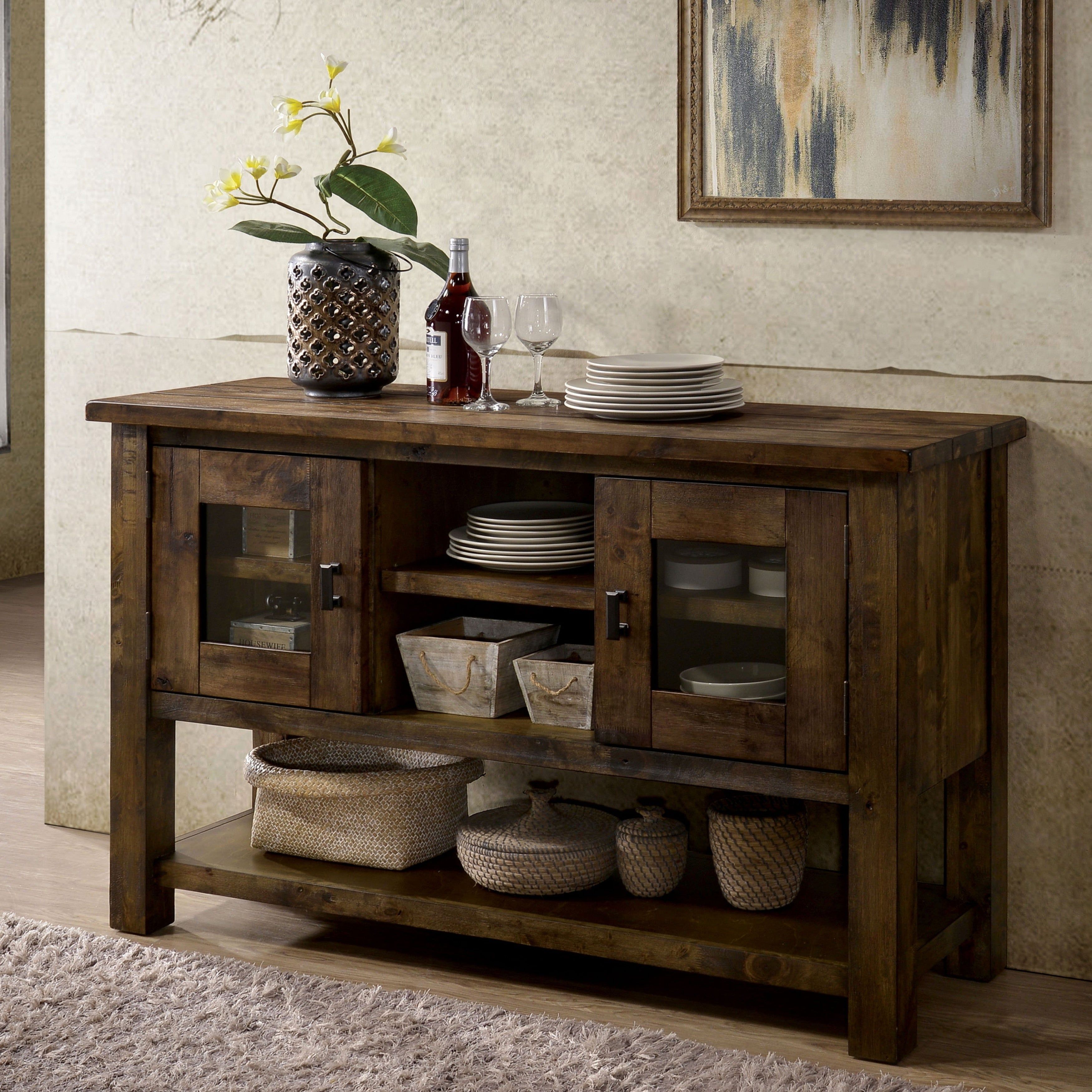 Carbon Loft Glamdring Rustic Dining Buffet Within Carbon Loft Feleni Contemporary Buffets (Photo 8 of 30)