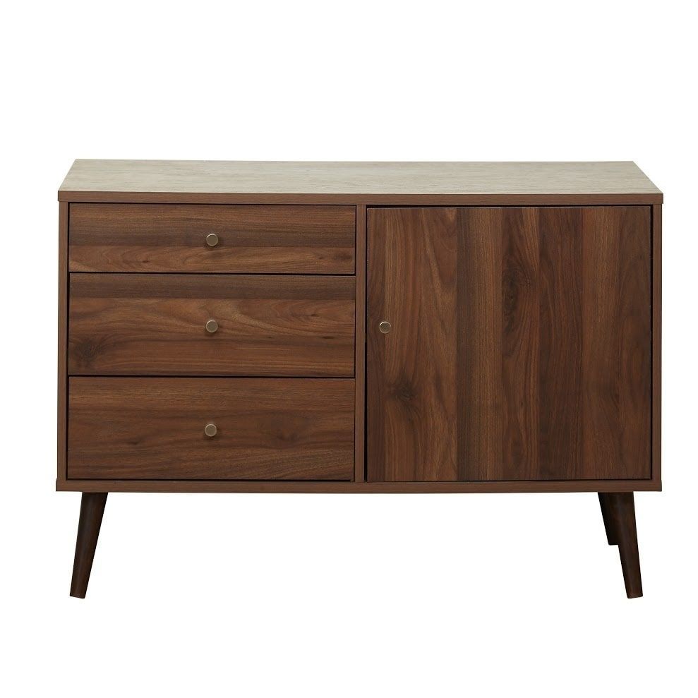 Carson Carrington Horsens Mid Century Buffet (walnut), Brown With Regard To Mid Century Brown Sideboards (View 5 of 30)