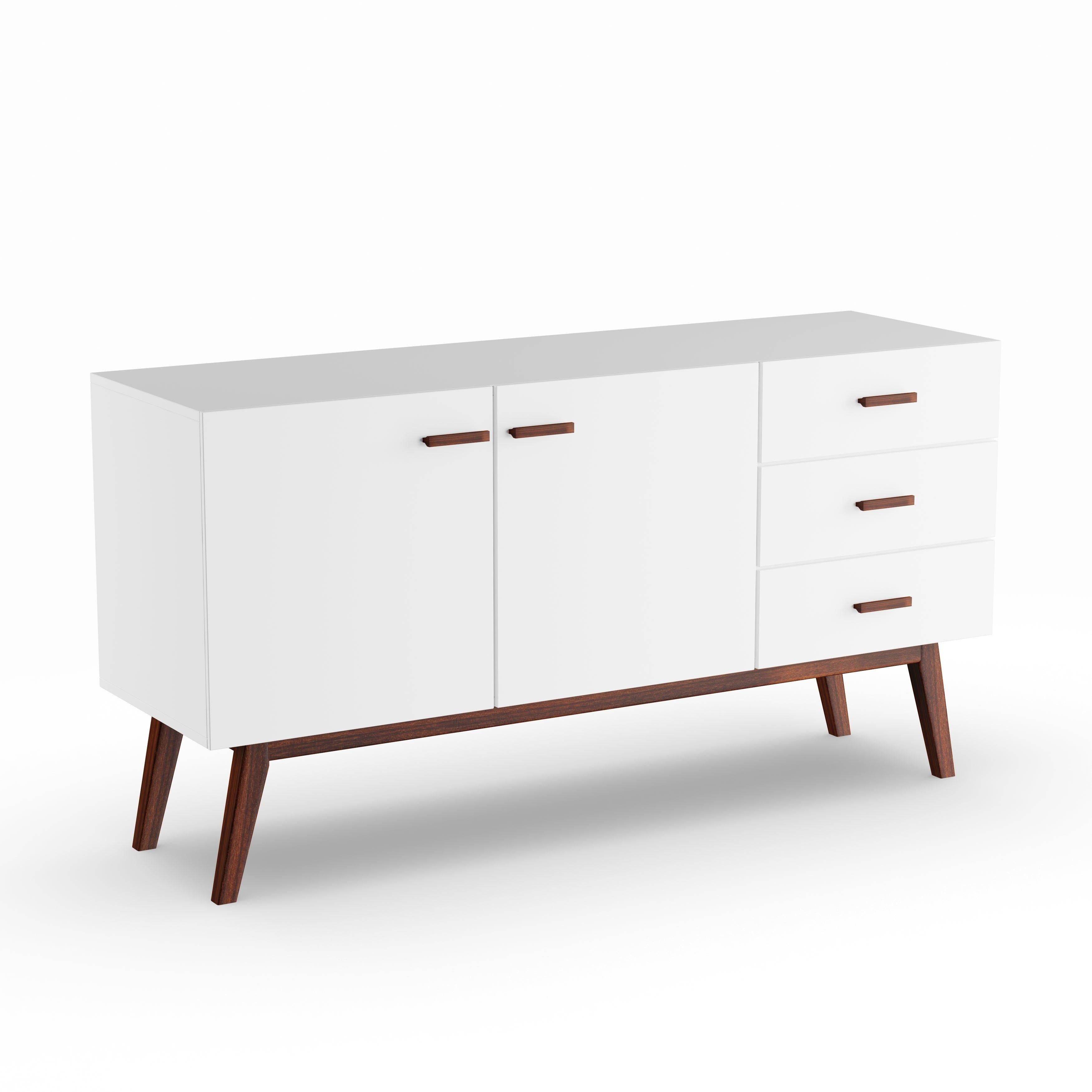 Carson Carrington Lund Mid Century Modern Buffet With Regard To Mid Century Modern Glossy White Buffets (Photo 8 of 30)