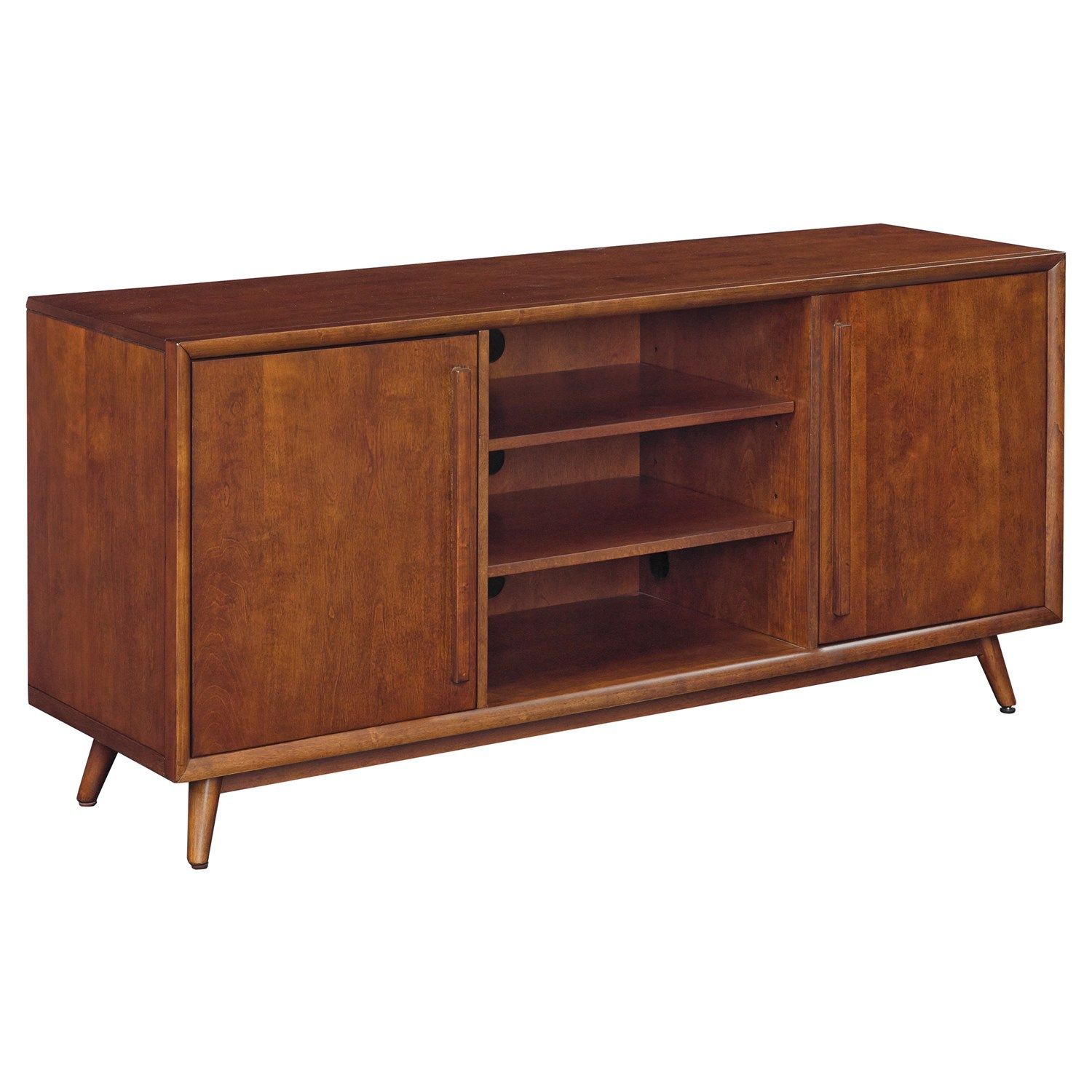 Classic Flame Tc54 6166 M333 Tv Console In Mahogany Cherry In Mid Century Modern 47 Inch Cappuccino Buffets (View 19 of 30)