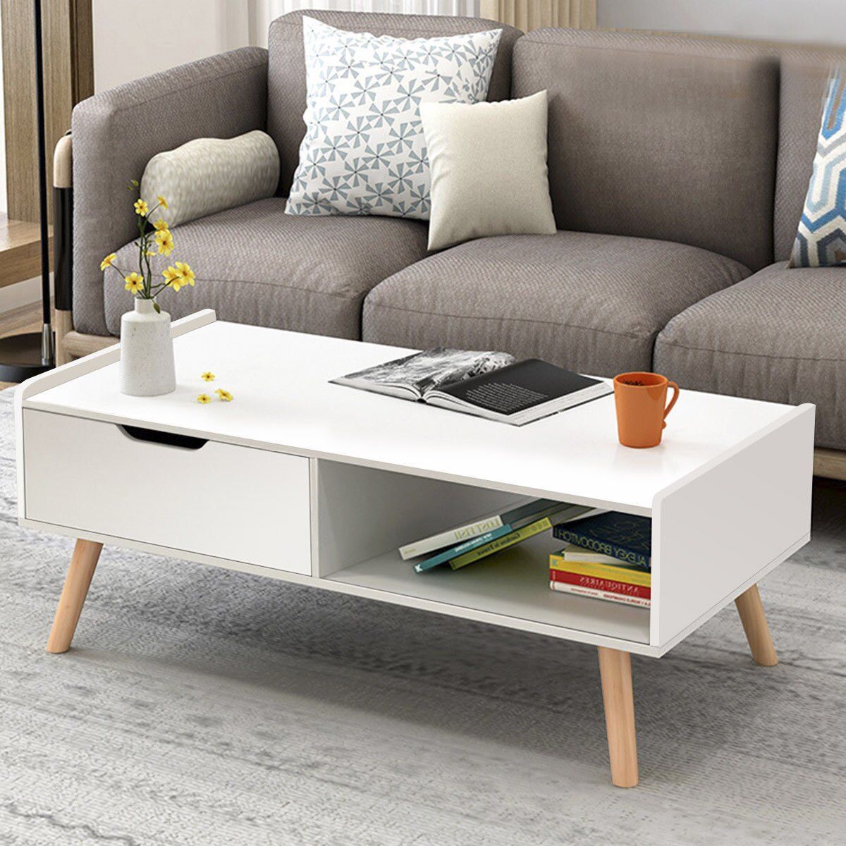 Coffee Table With Storage : Modern Side End Console Buffet In Modern Black Storage Buffets (View 28 of 30)