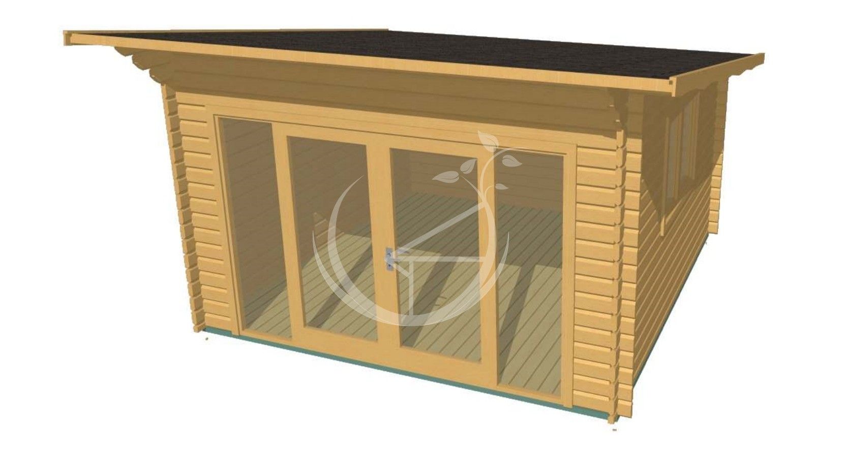 Cork Log Cabin 4m X 4m Inside Mcdonnell Sideboards (Photo 26 of 30)