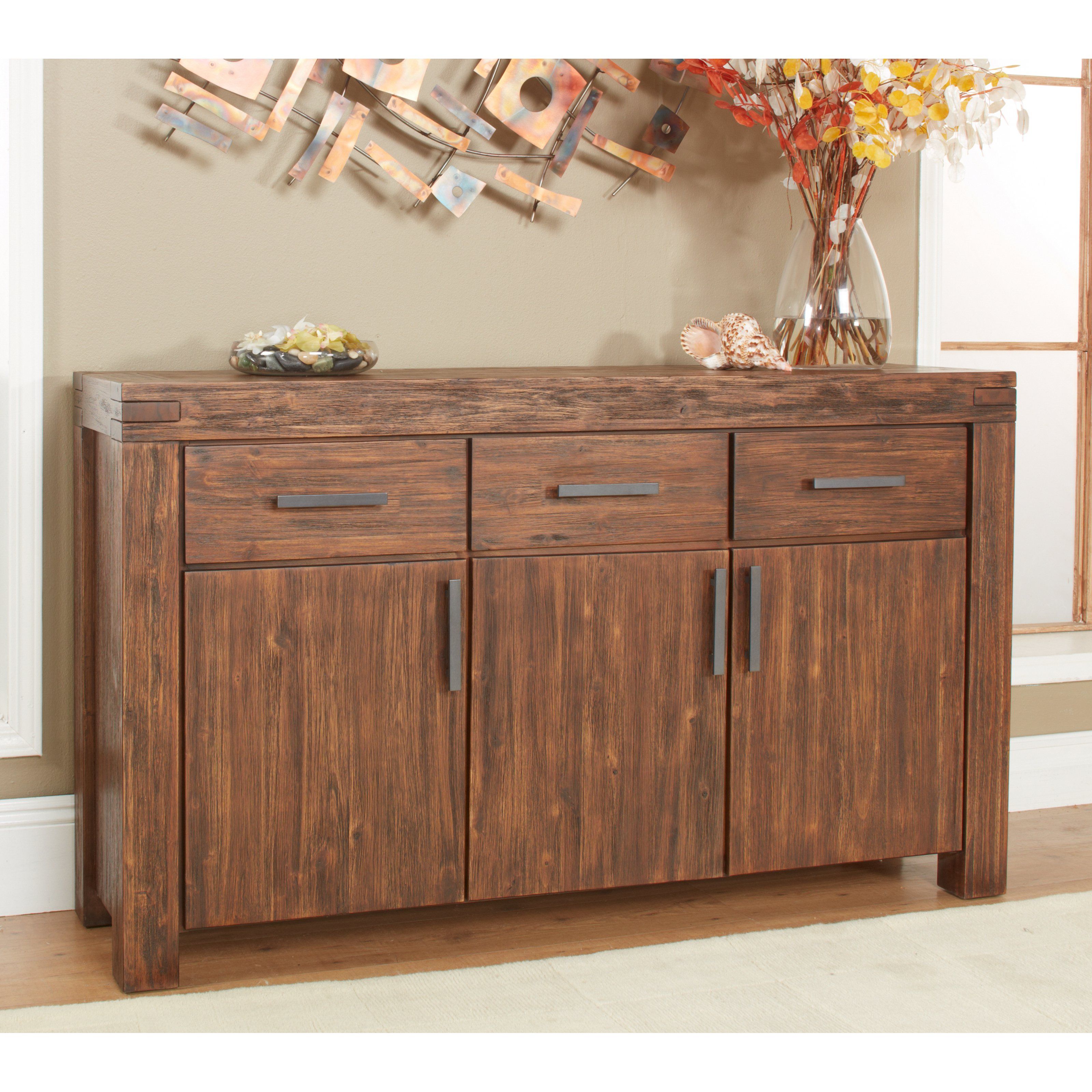 Costway Modern Kitchen Storage Cabinet Buffet Server Table Sideboard Dining  Wood White Inside Solid Wood Contemporary Sideboards Buffets (View 26 of 30)
